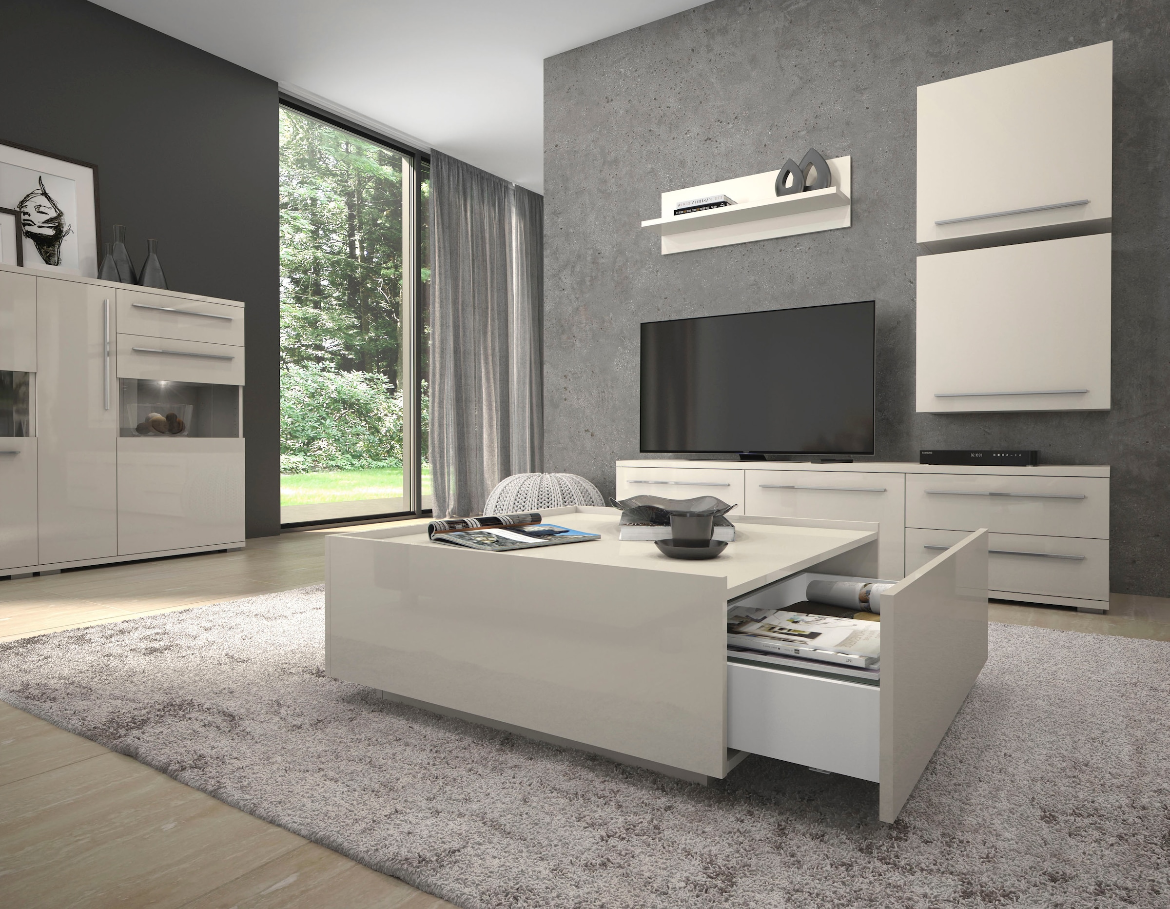 Places of Style Wandboard »Piano«, (H/B): 29,7/89,7cm), hochwertig UV lackiert