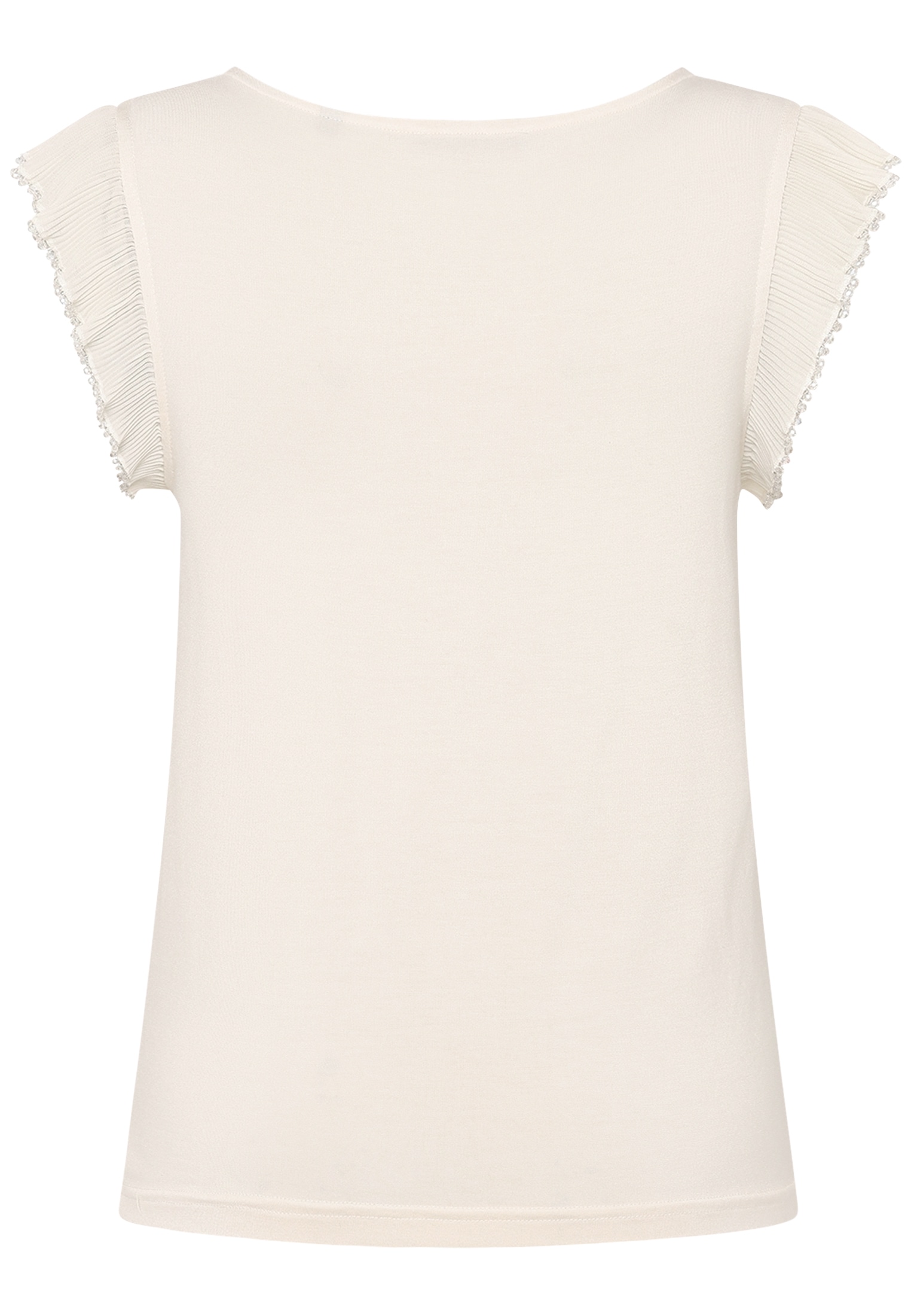 Zero T-Shirt »T-Shirt Rüschen mit Perlen«