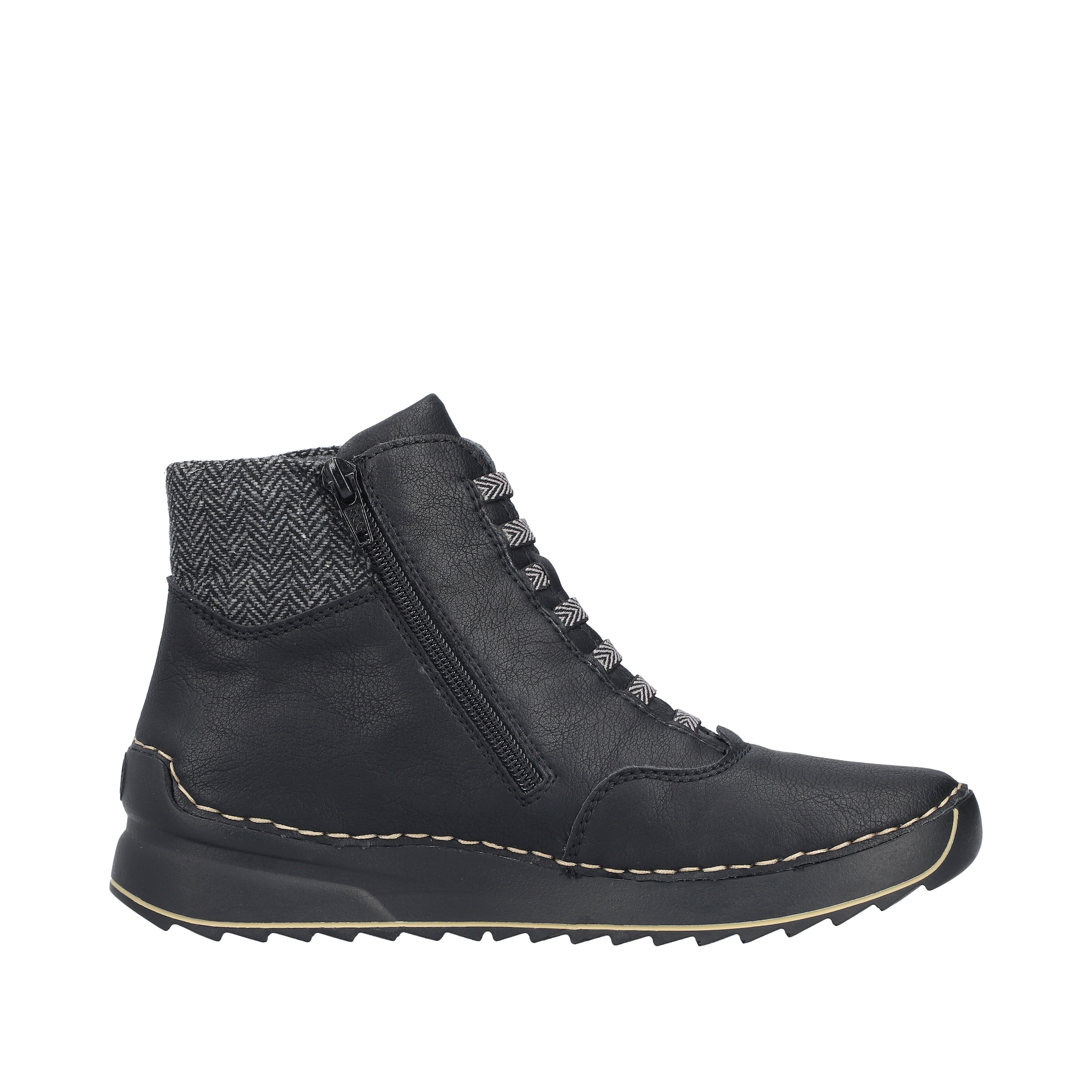 Rieker Schnürboots  Stiefelette, Plateauboots mit Profilsohle