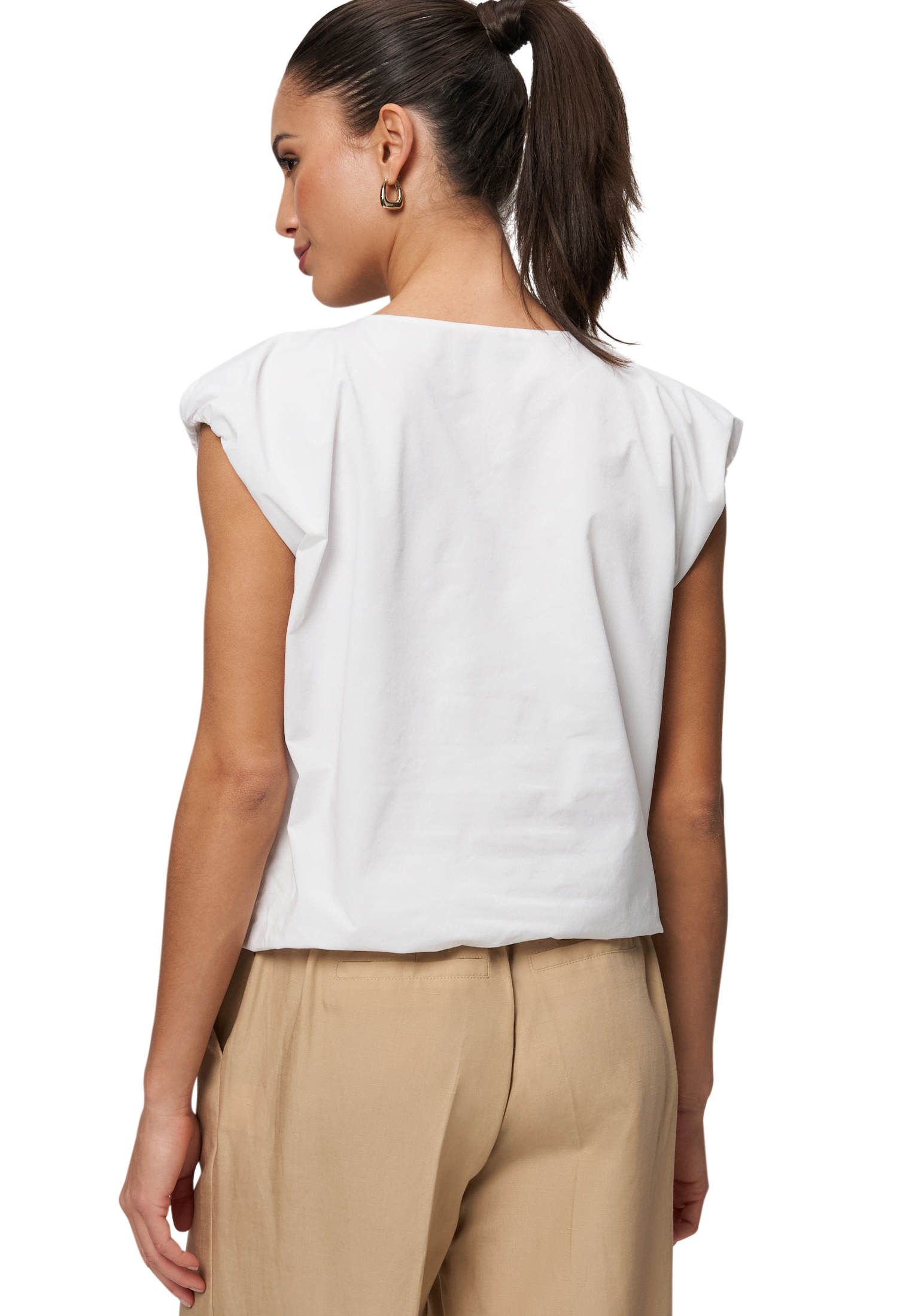 Zero Shirttop »Shirt mit gerafften Ärmeln«