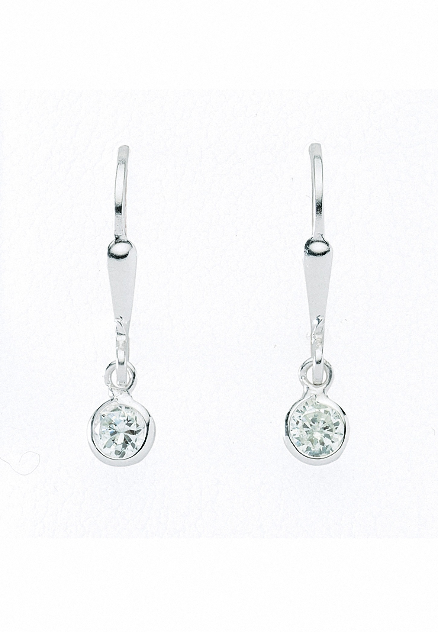 Adelia´s Paar Ohrhänger »925 Silber Ohrringe  Ohrhänger mit Zirkonia Ø 4,6 mm«