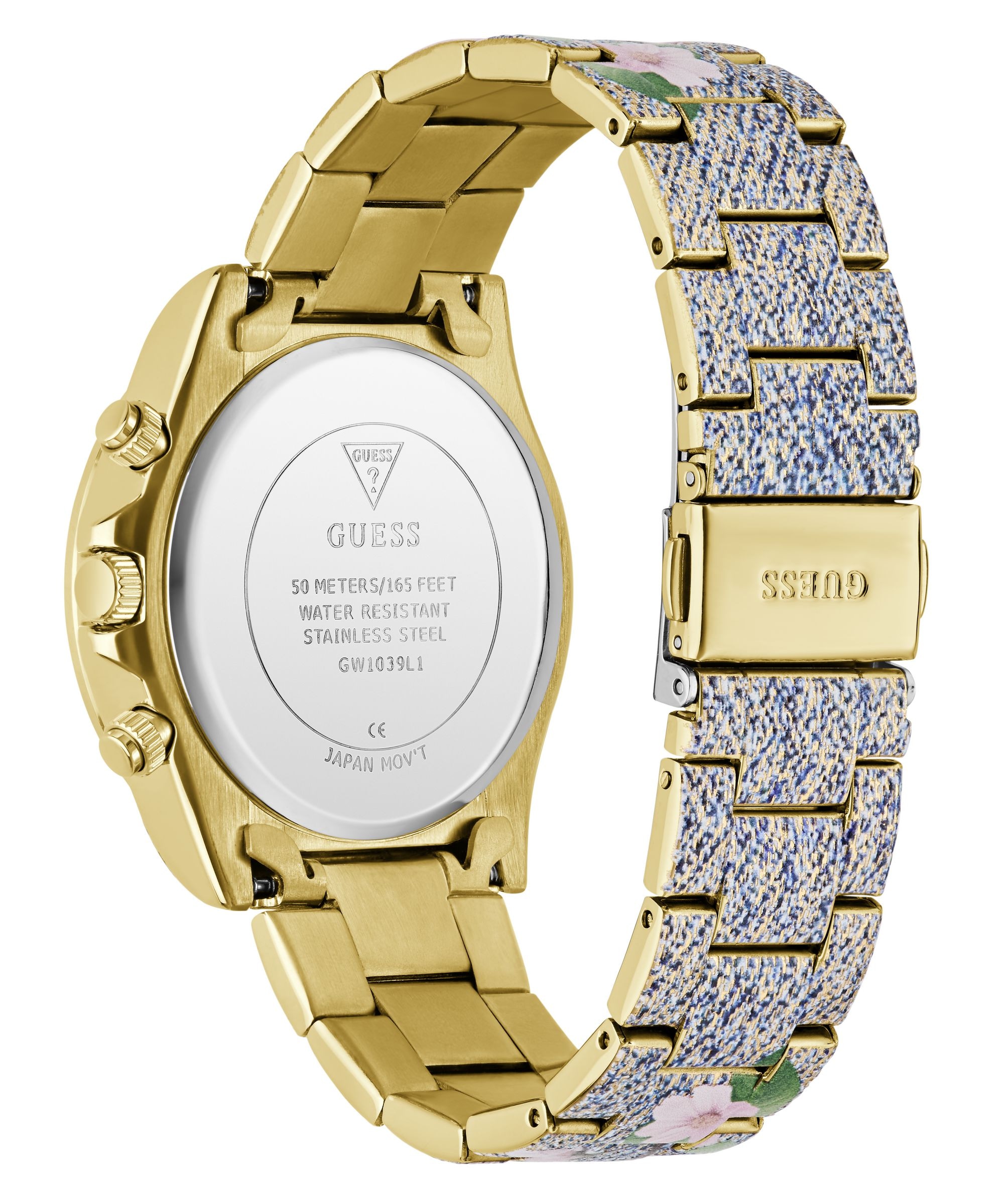 Guess Multifunktionsuhr »ROSALIE« Quarzuhr, Armbanduhr, Damenuhr, Edelstahlarmband, analog, Wochentag