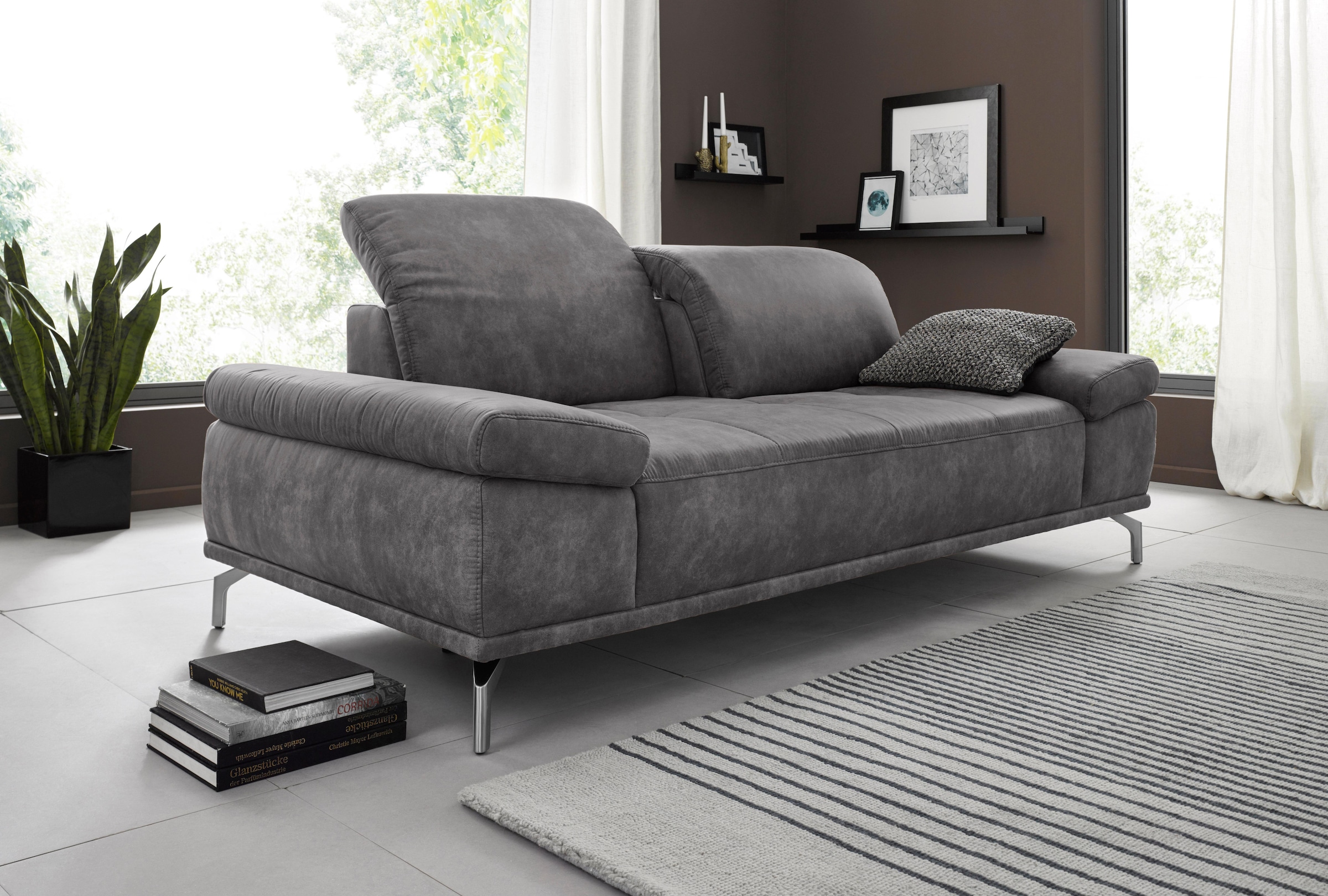 PLACES OF STYLE 3-Sitzer »Caluna« mit Sitztiefen- und Kopfteilverstellung