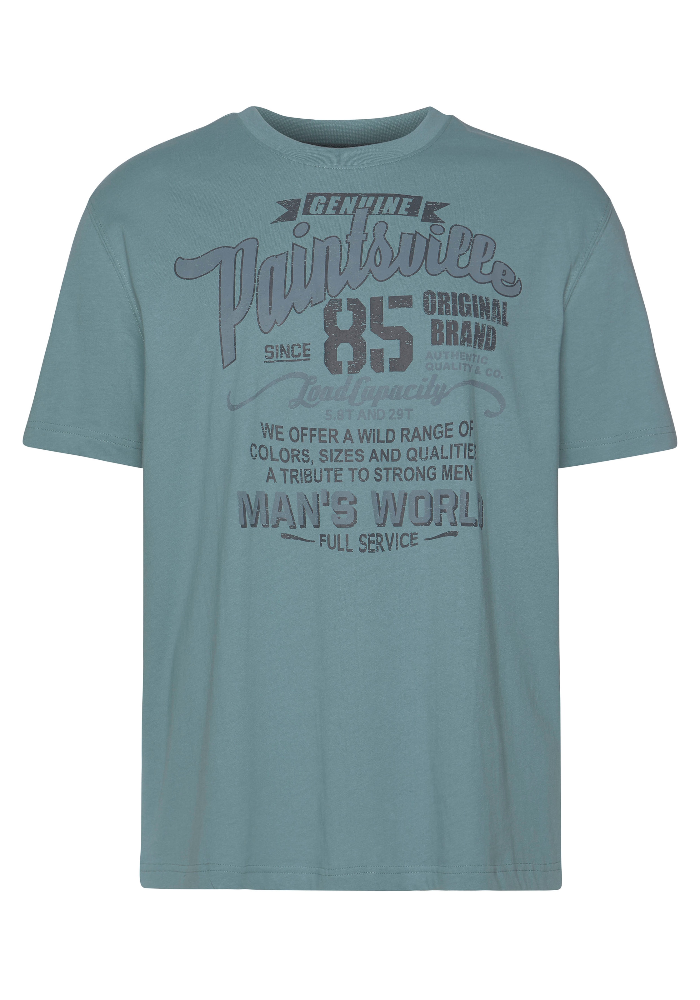 Man's World T-Shirt, Kurzarm, mit stylischem Print, Rundhalsausschnitt, aus Baumwolle