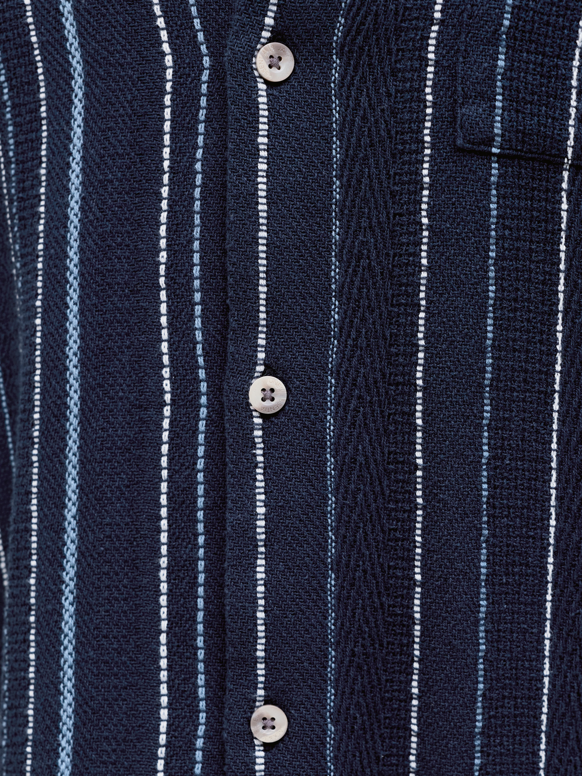 Jack & Jones Kurzarmhemd »JJEBRADLEY STRIPED RESORT SHIRT SS LN« Baumwolle, loose fit