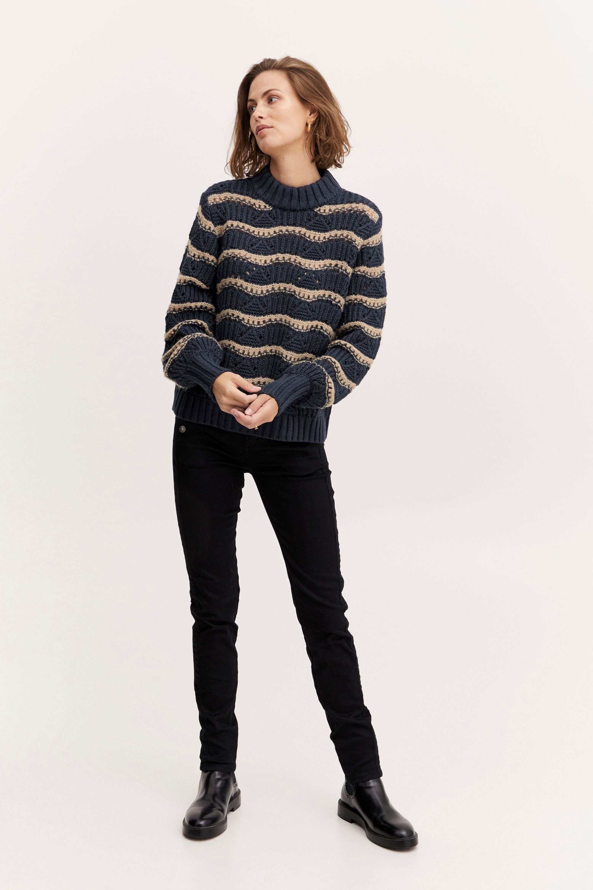 fransa Strickfleece-Pullover »Strickpullover FRAya«