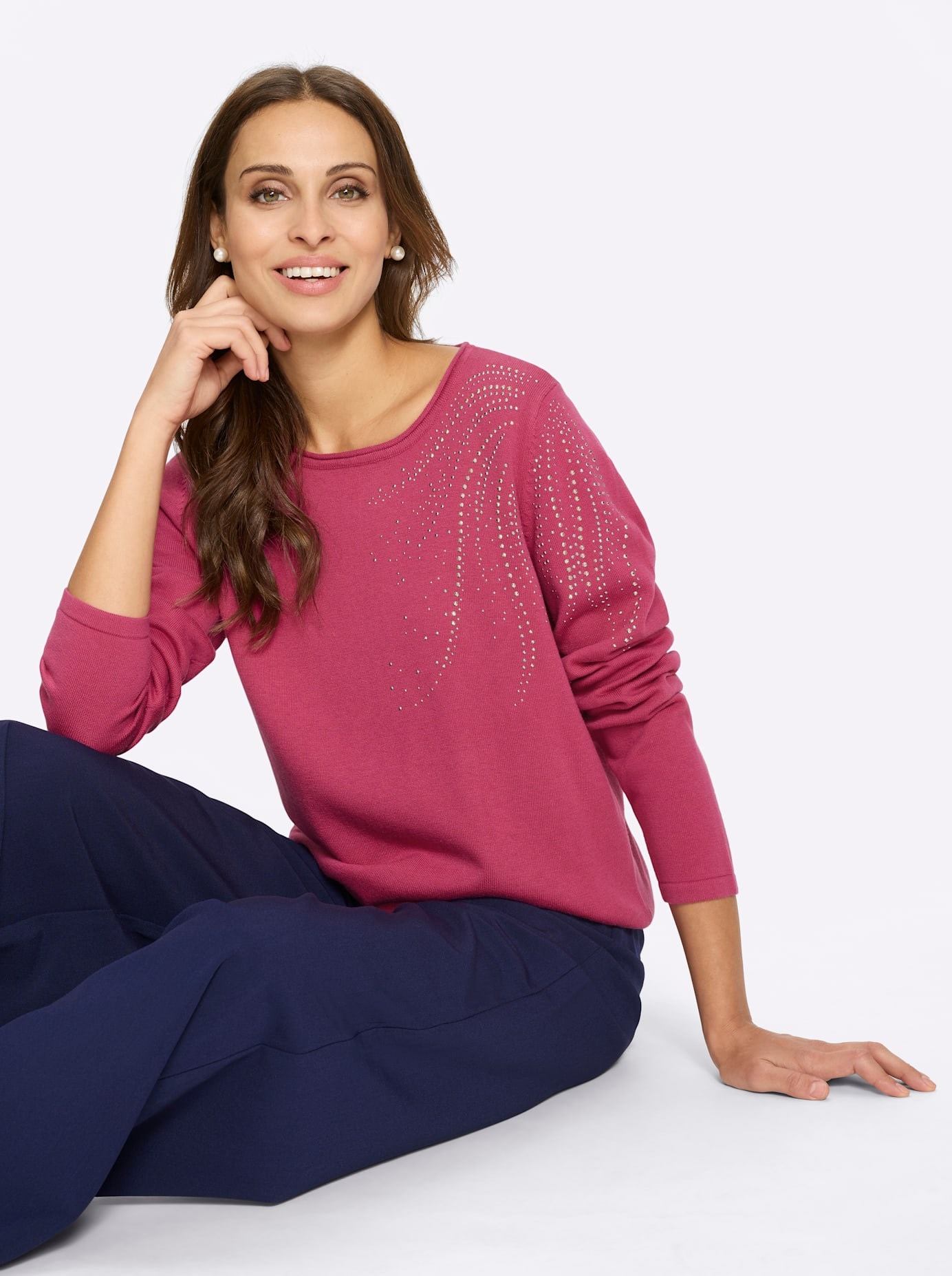 Lady Rundhalspullover »Rundhals-Pullover«