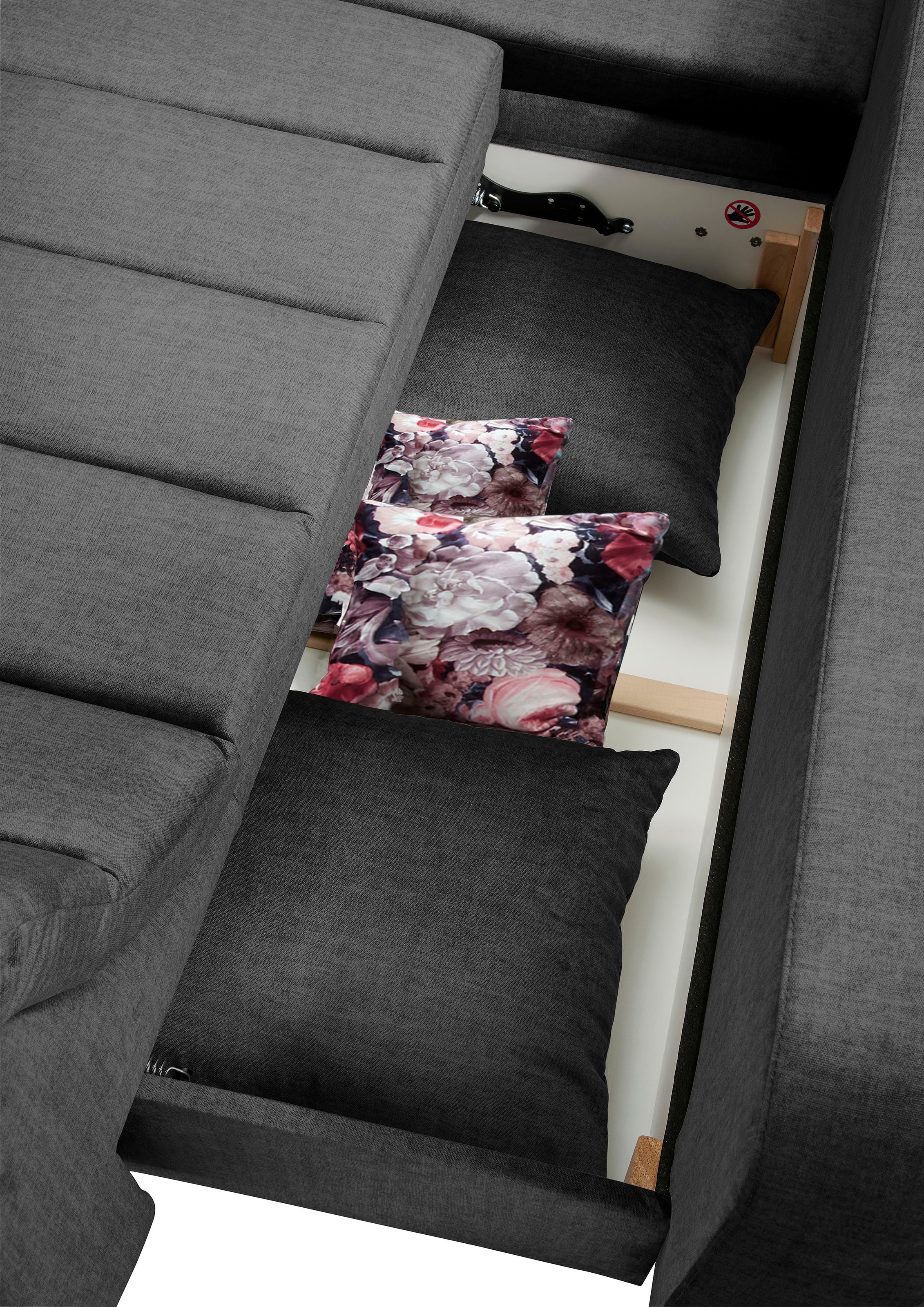 INOSIGN Ecksofa »Imola elegant und modern, aktuelle Steppung im Sitz, bequem, L-Form«, auch mit Bettfunktion und Bettkasten