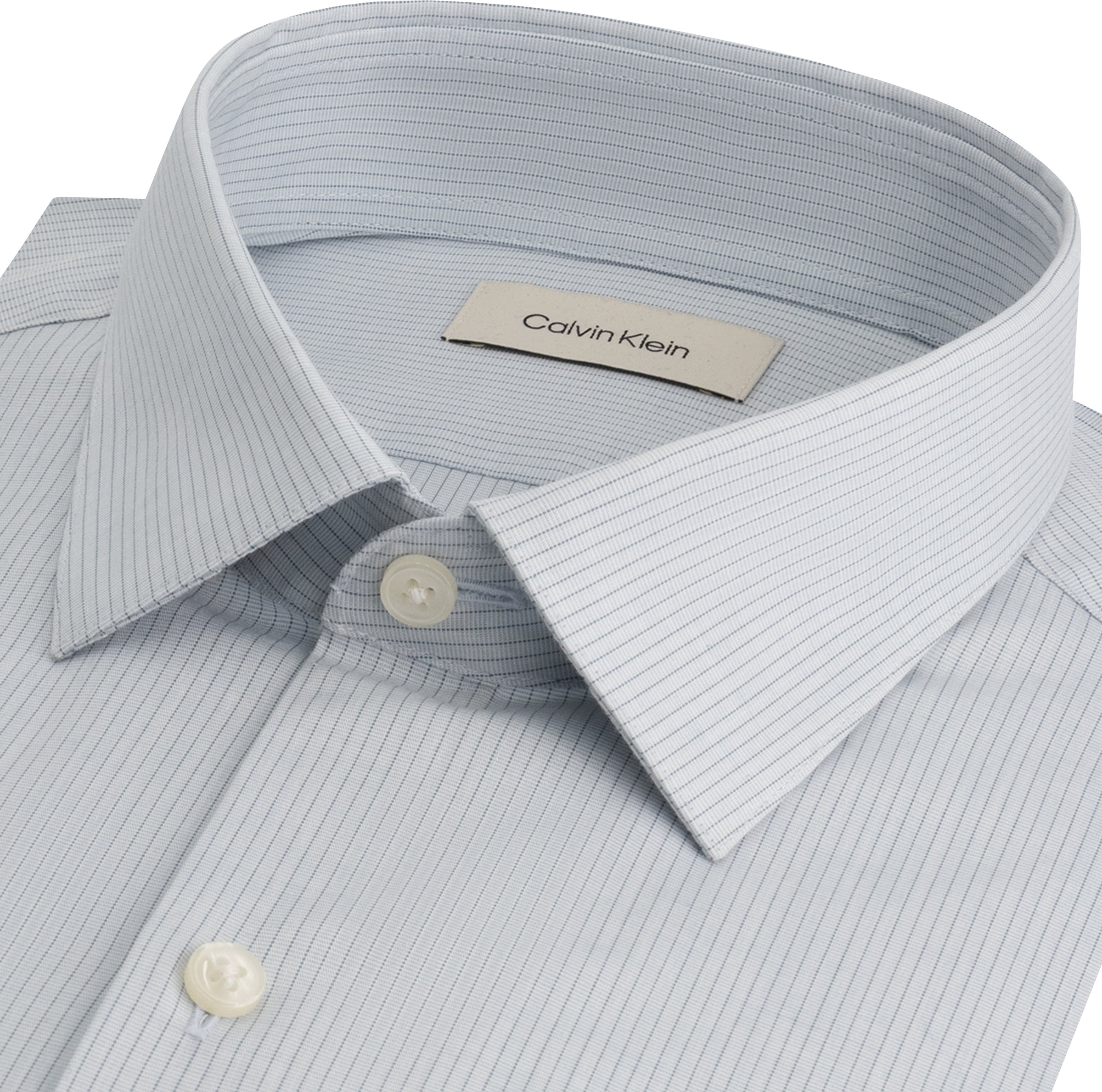 Calvin Klein Businesshemd »SLIM ESNTL POPLIN STR STP« Slim fit mit Rundhalsausschnitt