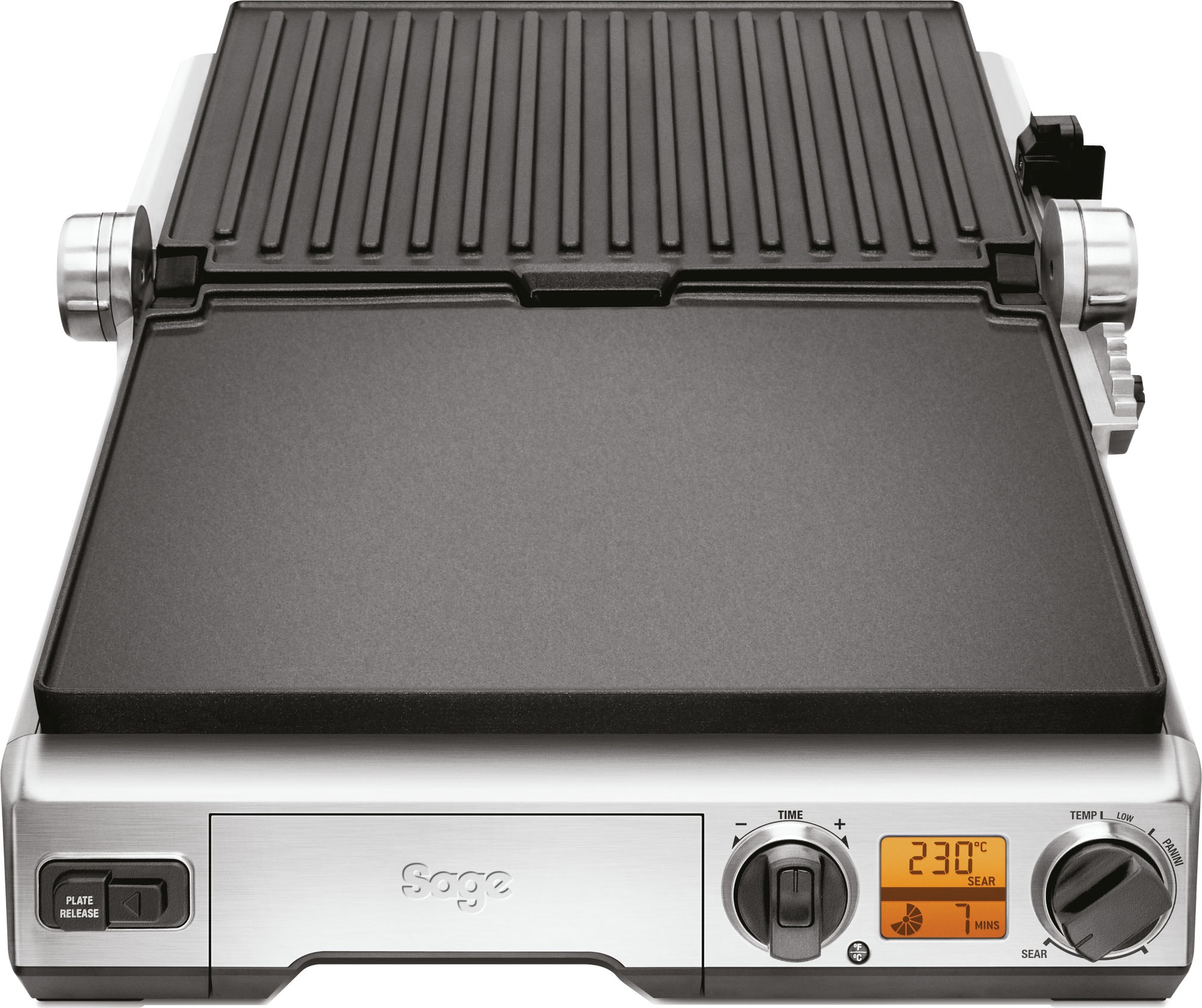Sage Kontaktgrill »the Smart Grill Pro, BGR840BSS«, 2400 W, antihaftbeschichtete und geneigte Grillfläche