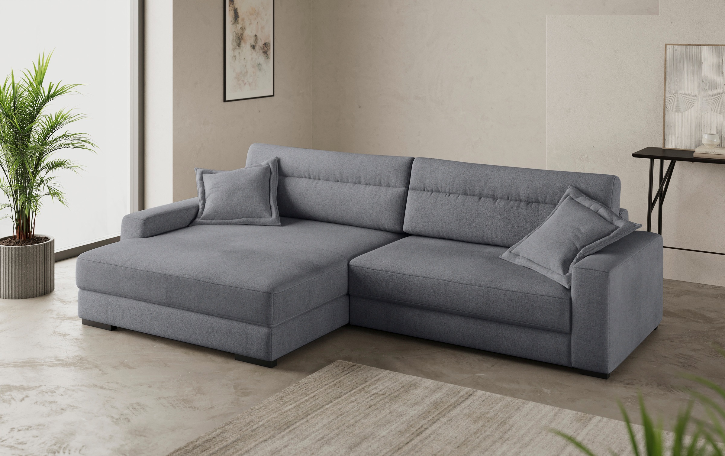 Mr. Couch Ecksofa »Marcello L-Form«, inklusive EasyBett und Bettkasten