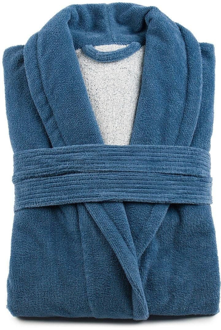 Gözze Unisex-Bademantel »Turin, ideal für Sauna & Spa, Hotelbademantel, Morgenmantel«, (1 St.), für Damen & Herren, mit Gürtel und zwei aufgesetzten Taschen, lang