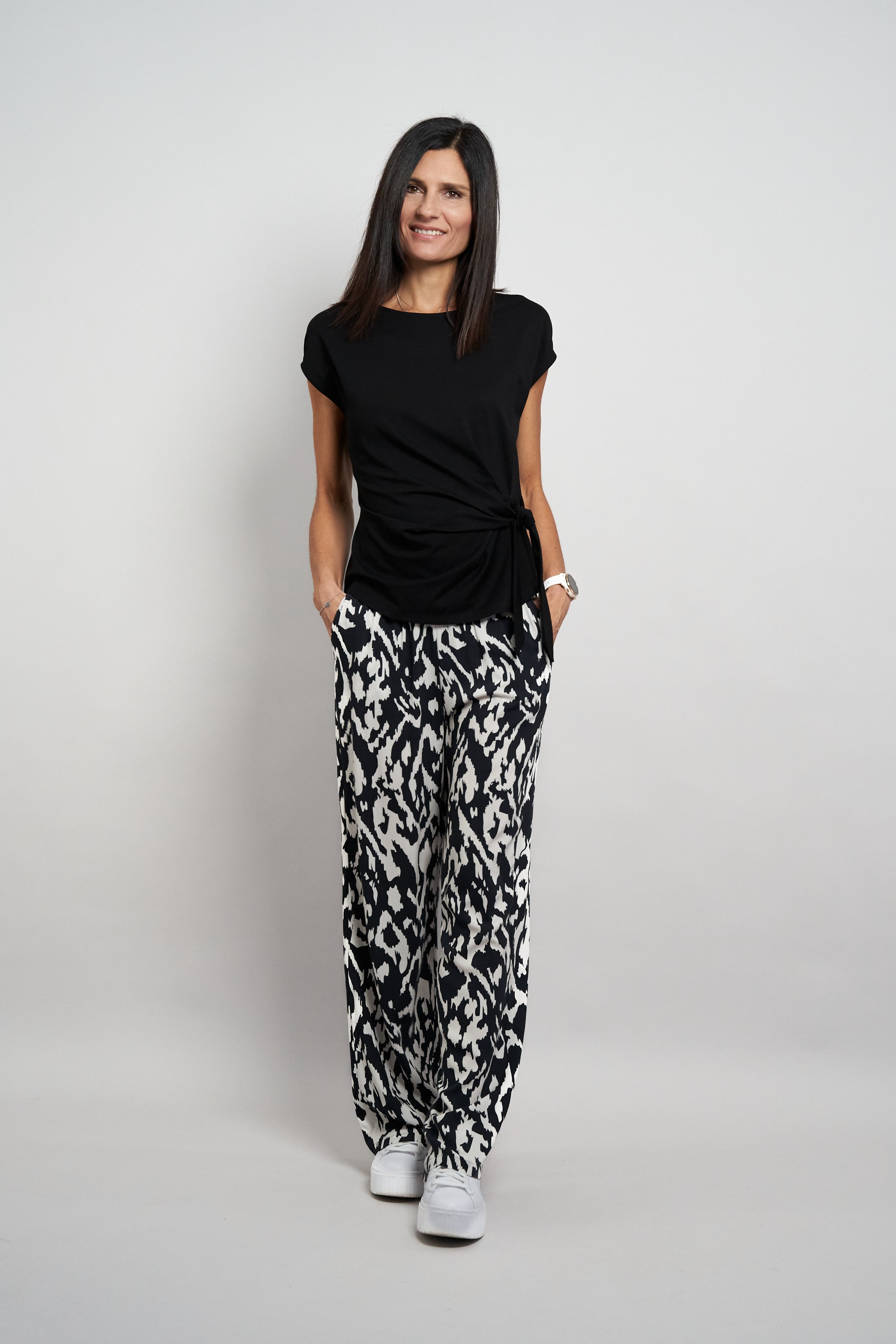 Seidel Moden Stoffhose »Otto exclusiv«  mit grafischem Muster und weitem Bein - MADE IN GERMANY