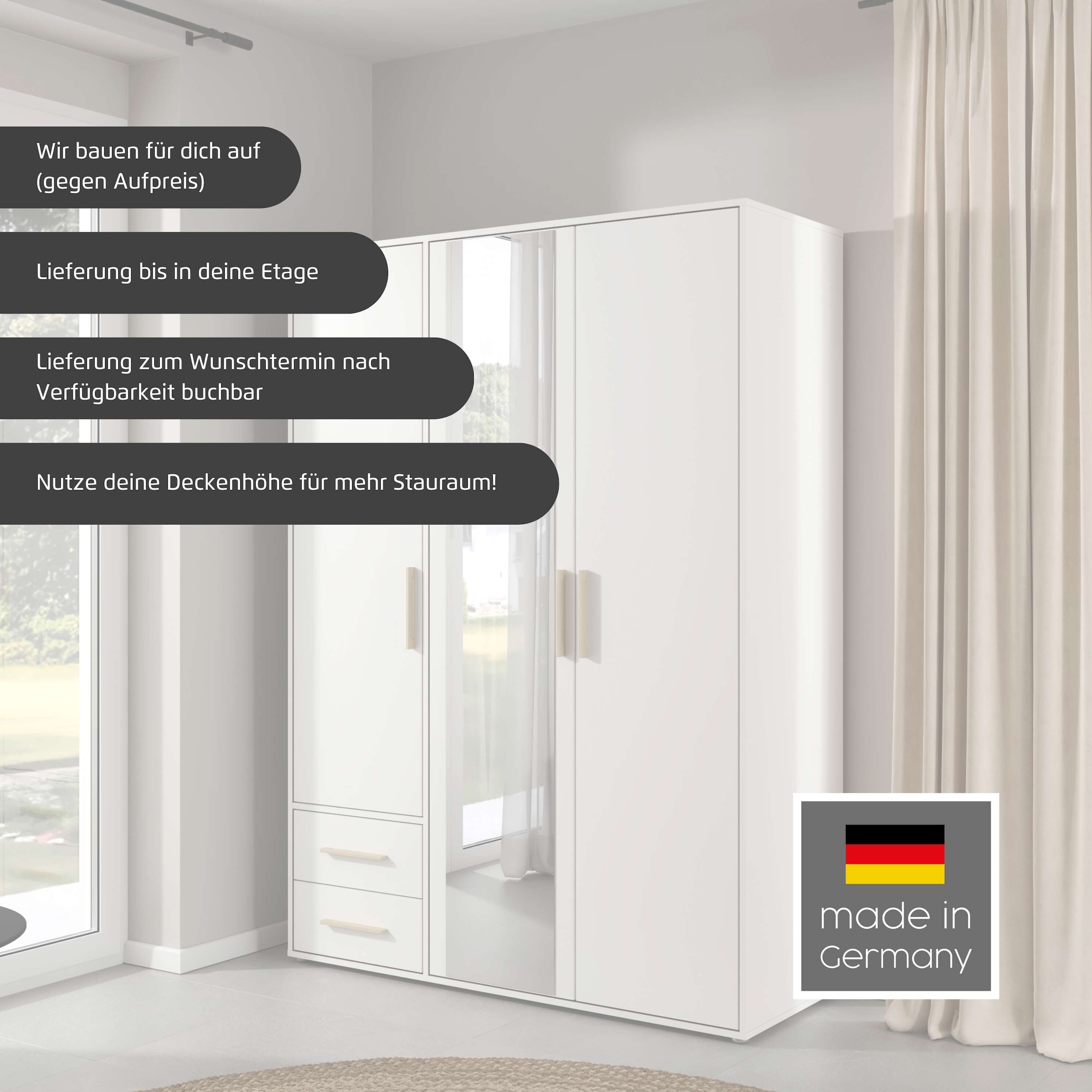 INOSIGN BY RAUCH Kleiderschrank »Schrank Garderobe Schlafzimmer Stauraum PAULLY TOPSELLER Wäscheschrank«, (mit 3 unterschiedlichen Griff-Varianten), OTTOS CHOICE 3 Griffvarianten MADE IN GERMANY