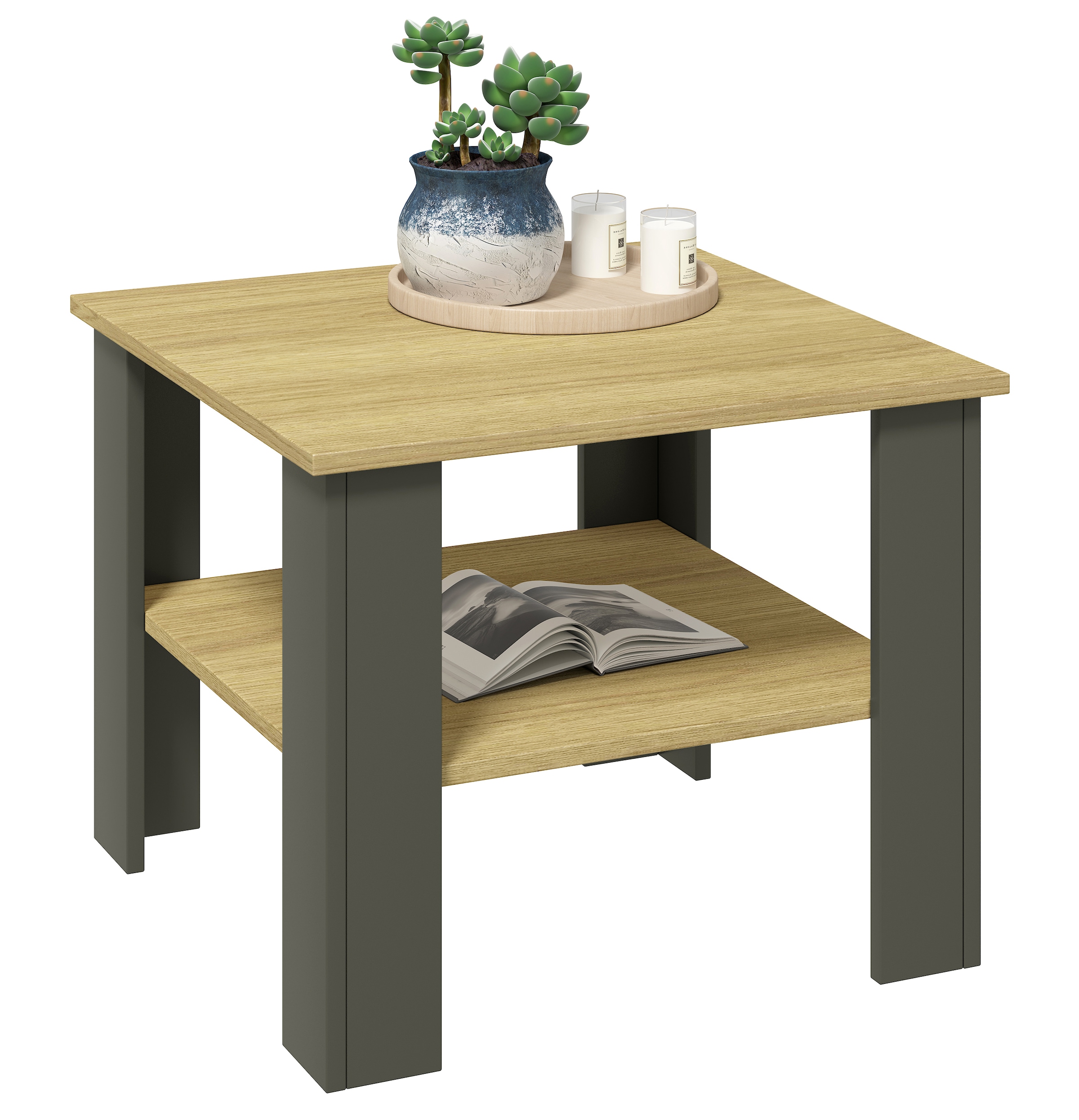 VCM Couchtisch »Sofatisch Couchtisch Beistelltisch Disalo 55x55« 1 Stk. tlg.