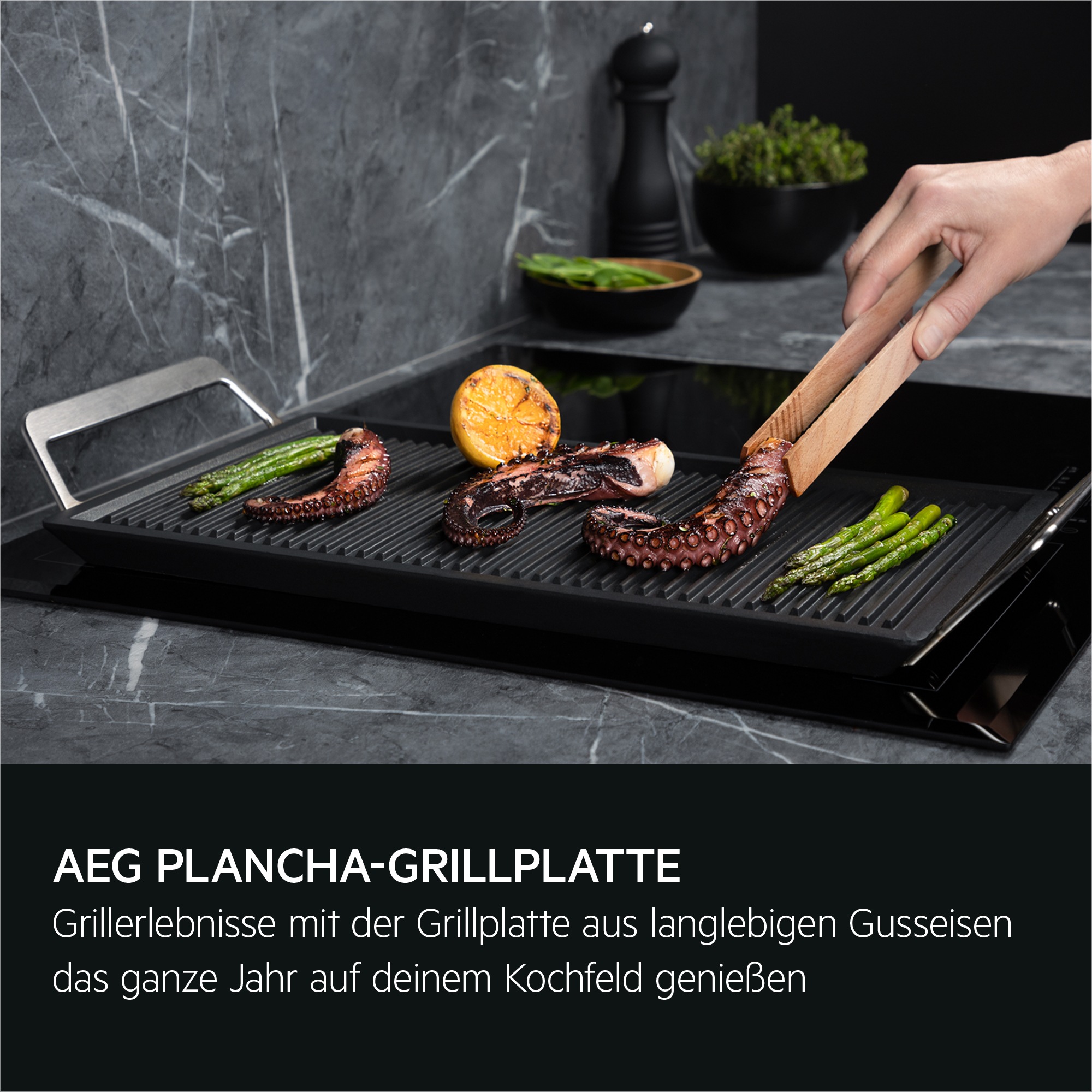 AEG Grillplattenaufsatz »Infinite Plancha-Grill A9HL33«, Verwandle dein Kochfeld in einen Grill