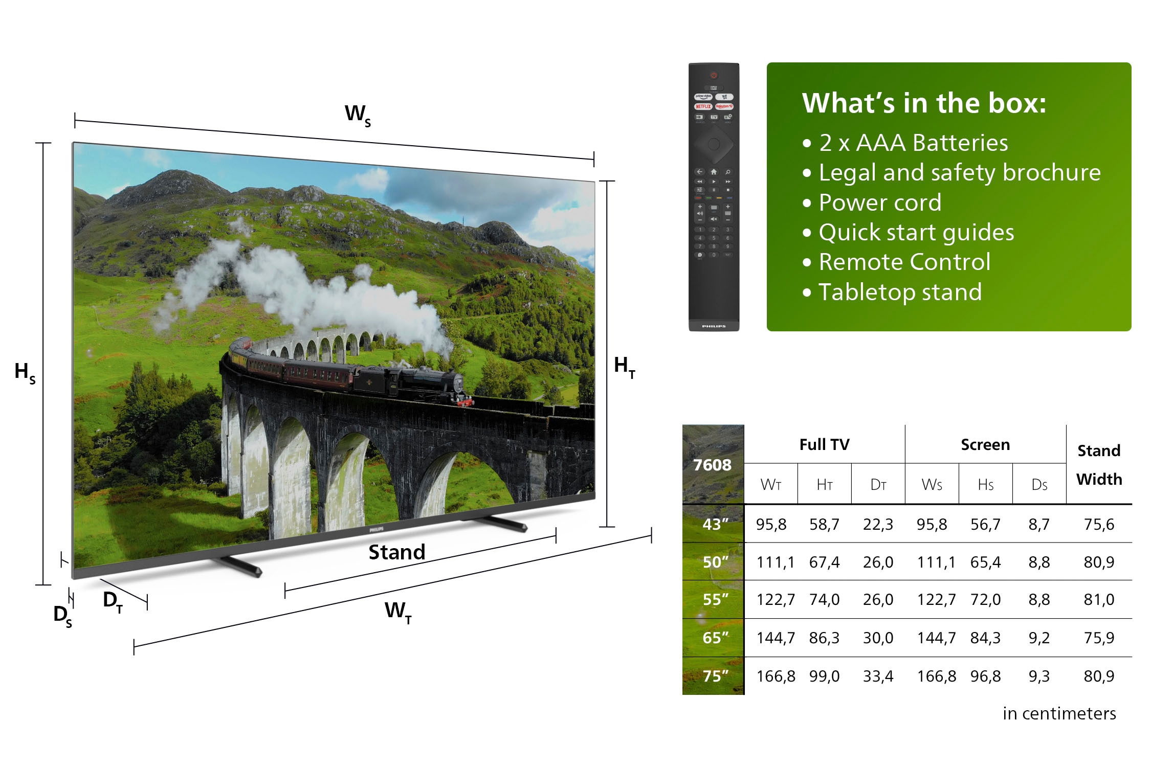 Philips LED-Fernseher cm/43 Zoll, HD, Smart-TV »43PUS7608/12«, 4K OTTO 108 bei Ultra