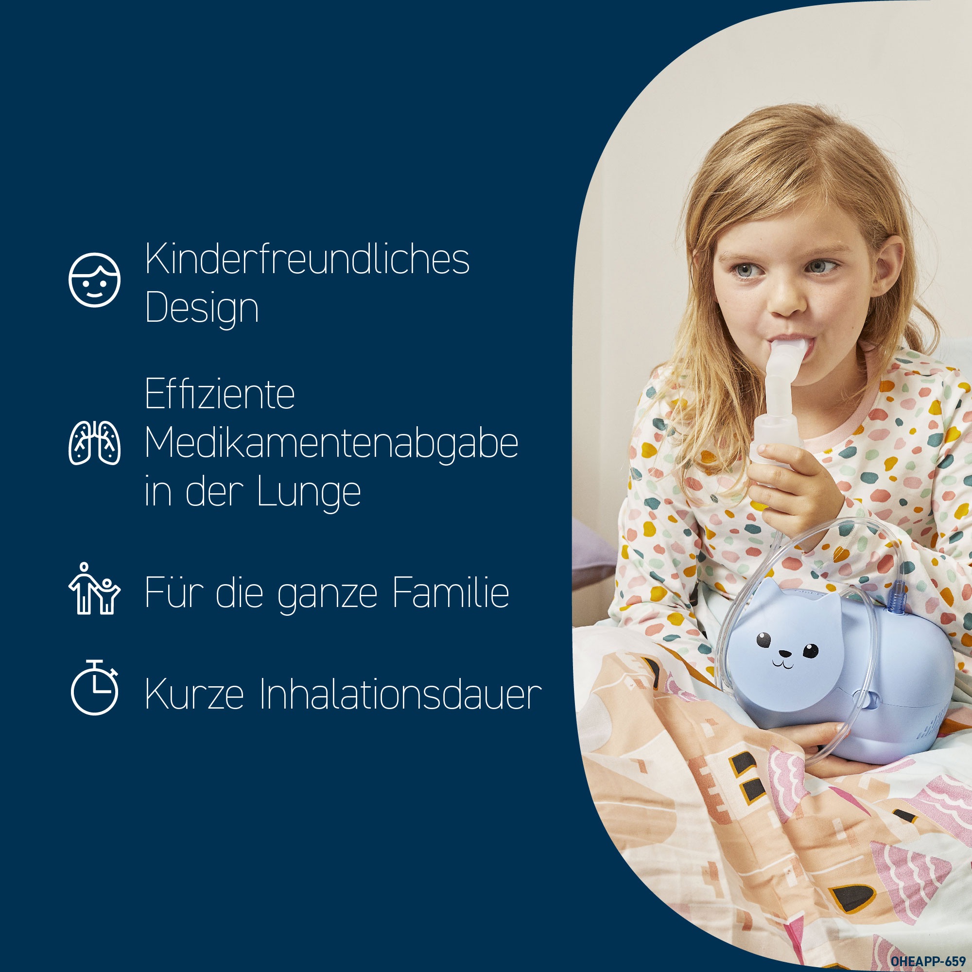 Omron Inhalationsgerät »NE-C303K-EO Nami Cat«, kinderfreundliches Inhalationsgerät