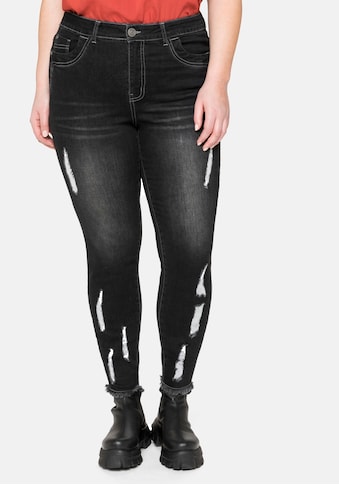 Sheego Stretch-Jeans, «Die Skinny», mit Destroyed- und Used-Effekten kaufen