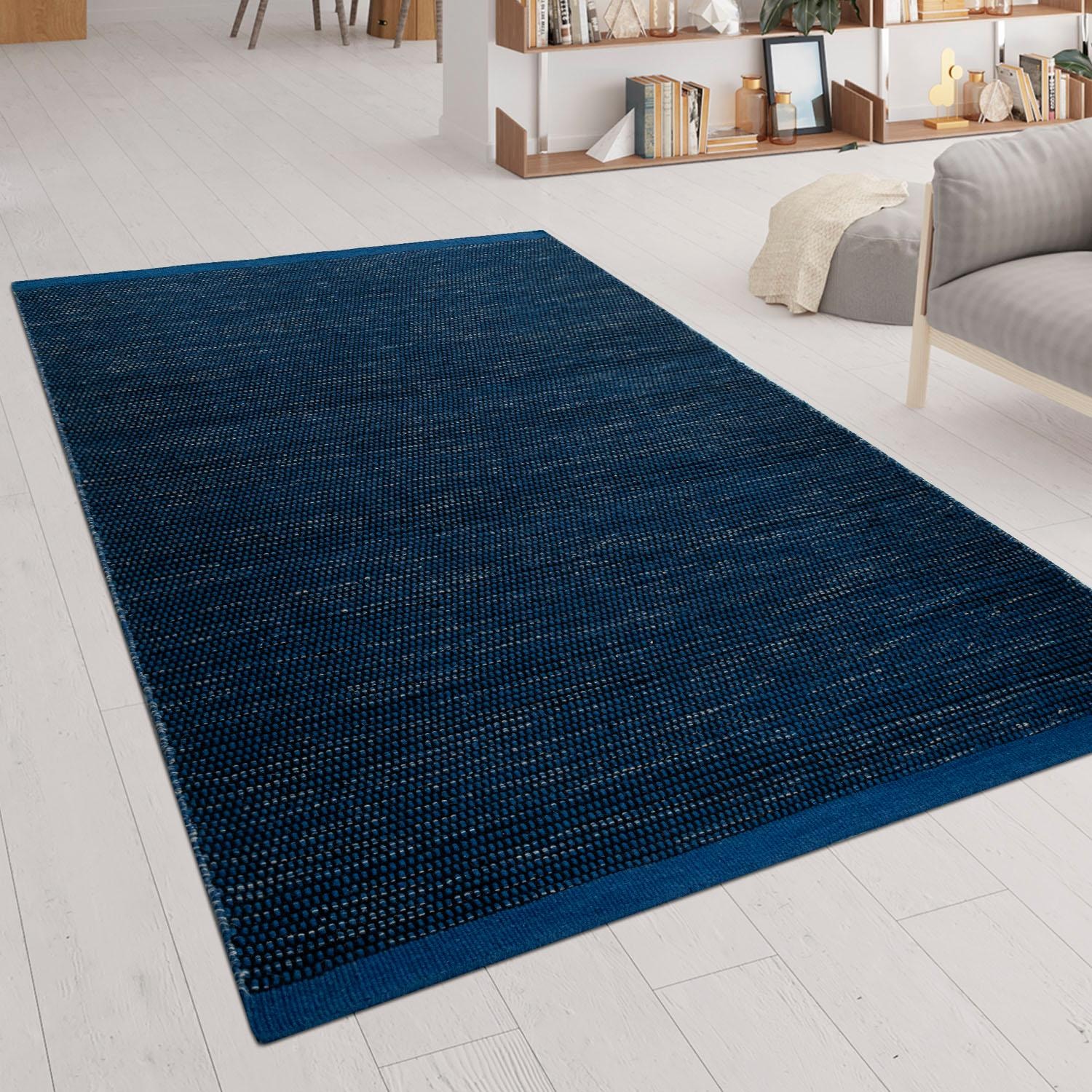 Paco Home Wollteppich »Kasko 300«, rechteckig, 12 mm Höhe, Handweb, Flachgewebe, reine Wolle, handgewebt, hochwertig verarbeitet