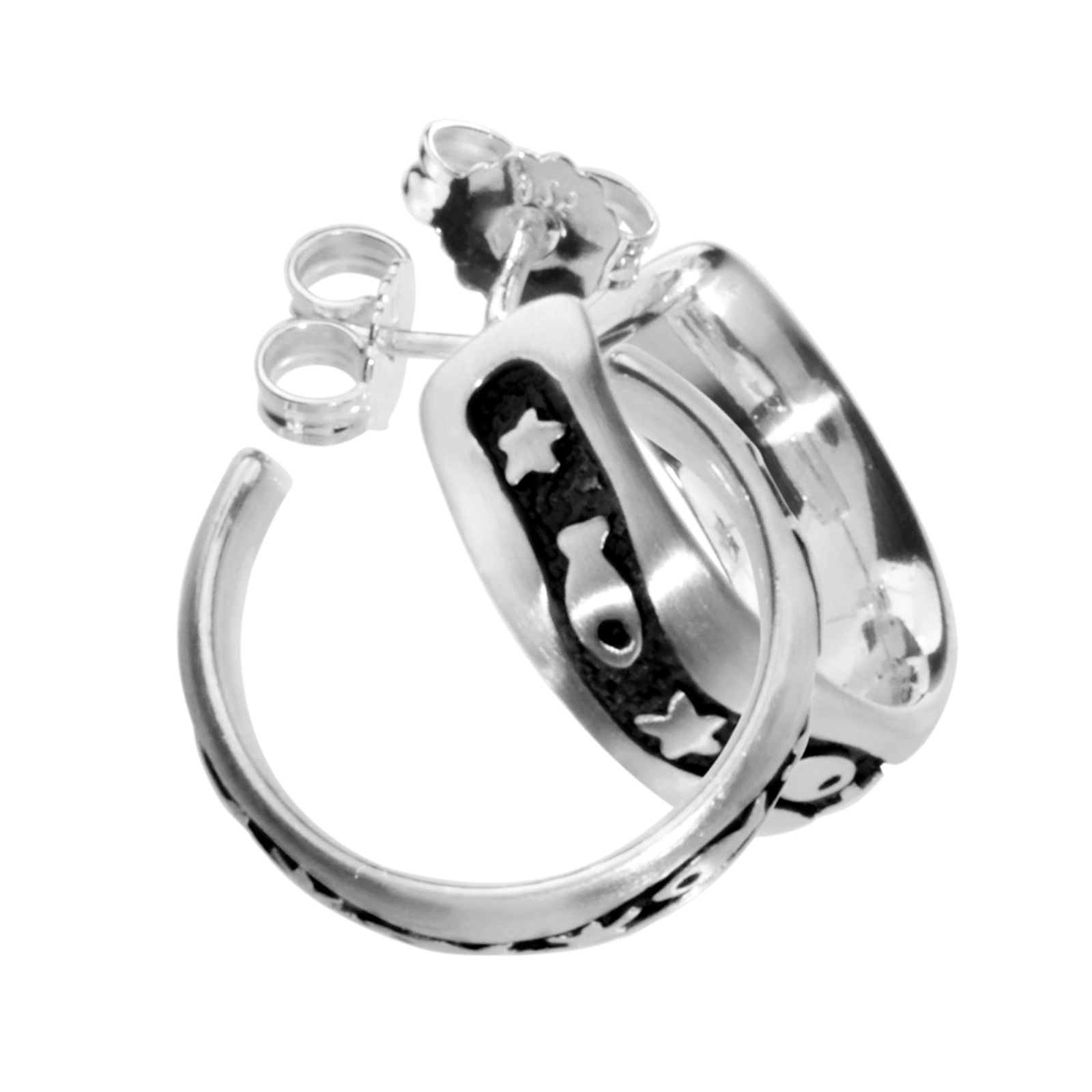 OSTSEE-SCHMUCK Paar Ohrstecker »- Fisch & Stern - Silber 925/000 -,«