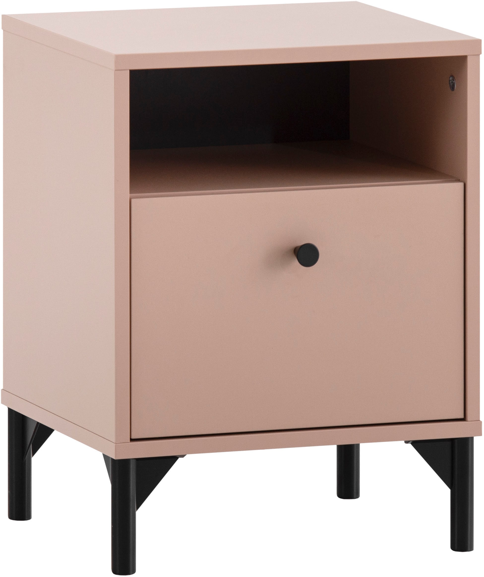 Schildmeyer Nachttisch »Smash, Breite 40 cm«, Schublade mit Teilauszug und hochwerigen Metallbeschlägen