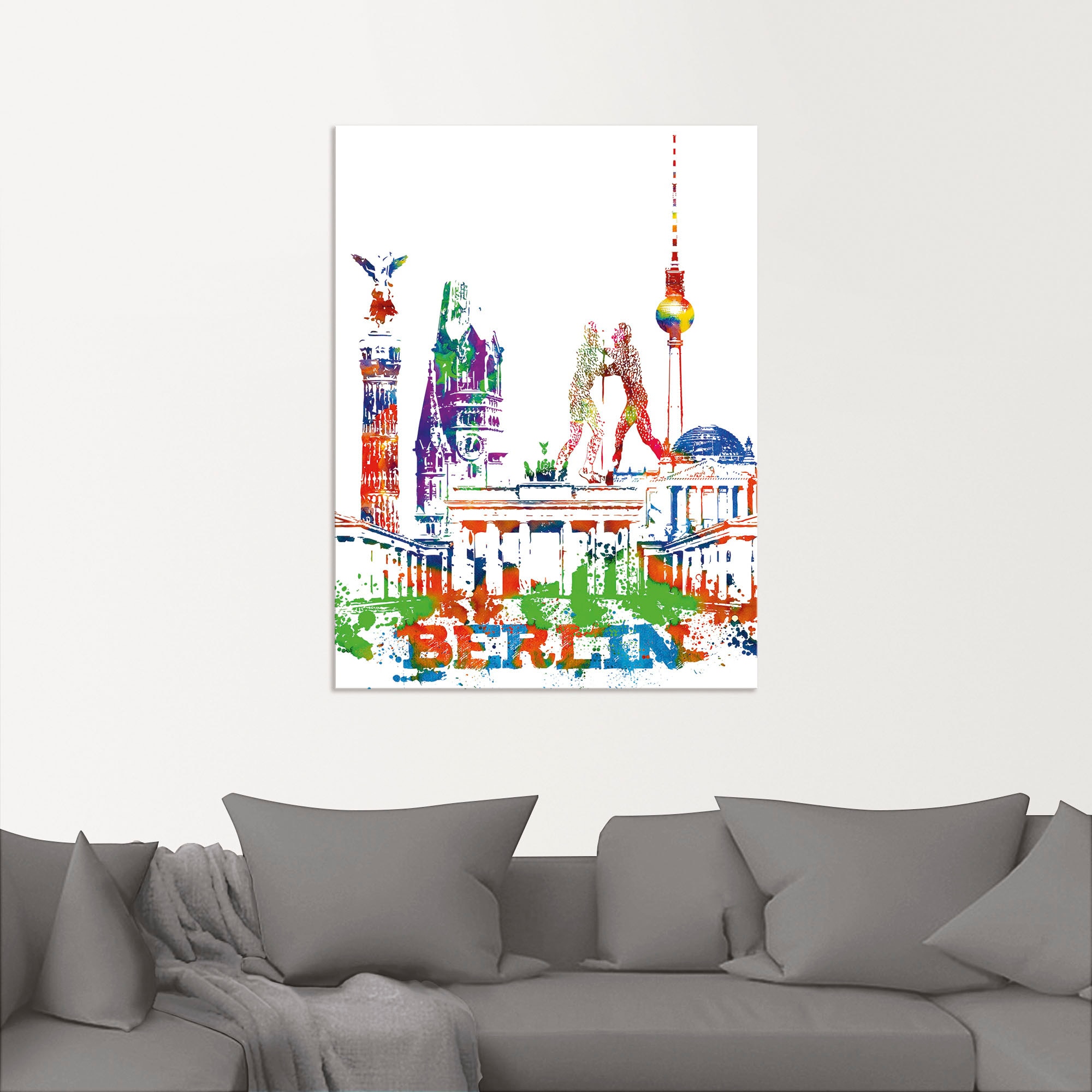 Artland Wandbild »Berlin Grafik«, Berlin, (1 St.), als Alubild, Leinwandbild, Wandaufkleber oder Poster in versch. Größen