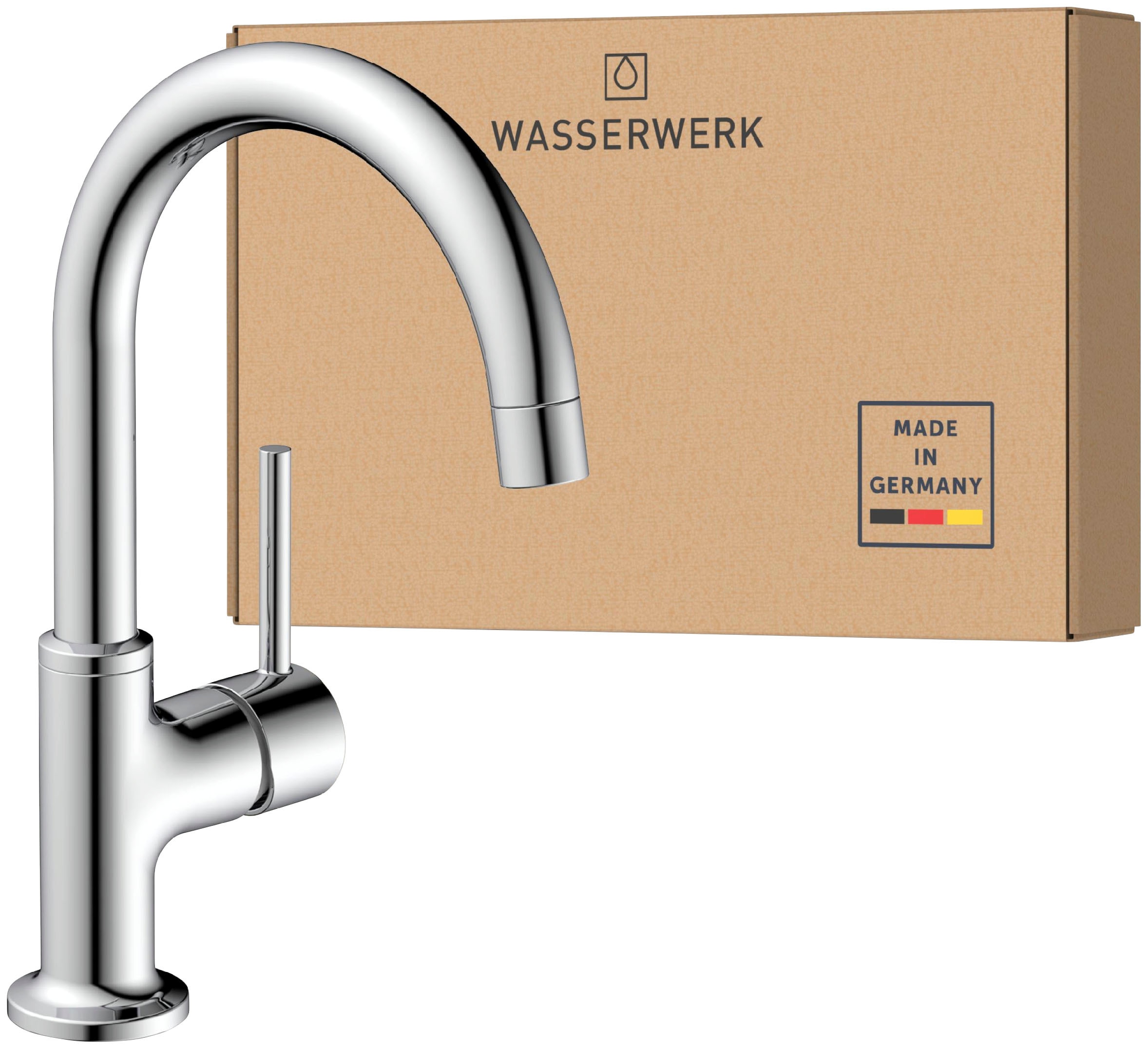 WASSERWERK Waschtischarmatur »WT 14«, inkl. Popup, 360° schwenkbar, geräuscharm, wassersparend