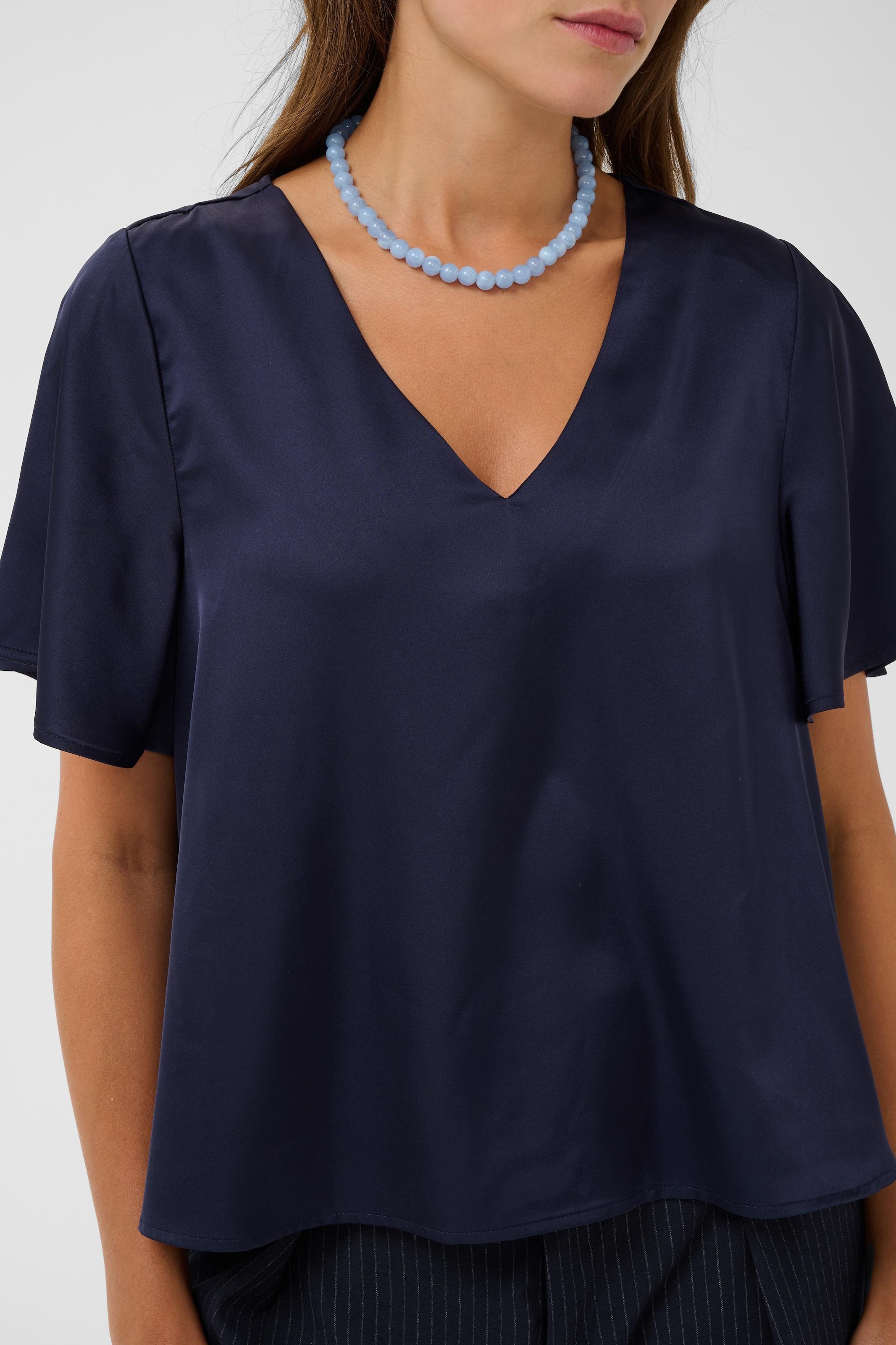 Saint Tropez Kurzarmbluse »LodisaSZ SS Blouse« Materialmix, Regular fit