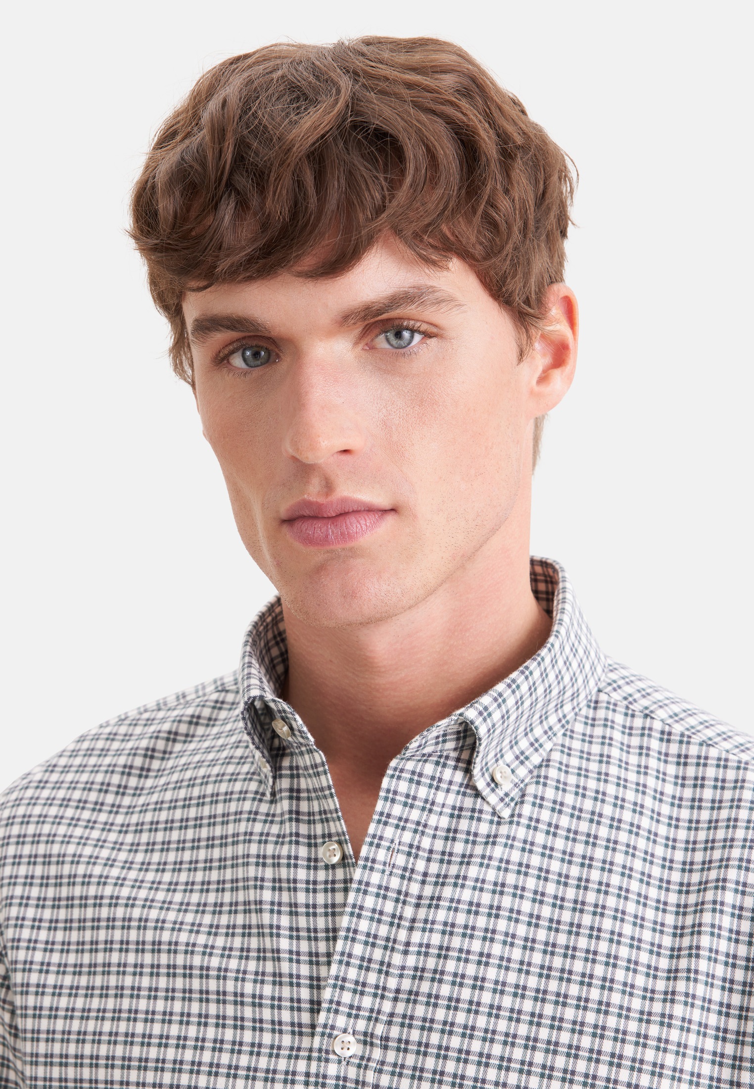 seidensticker Flanellhemd »Schwarze Rose« Slim 1/1 Button-Down-Kragen Karo