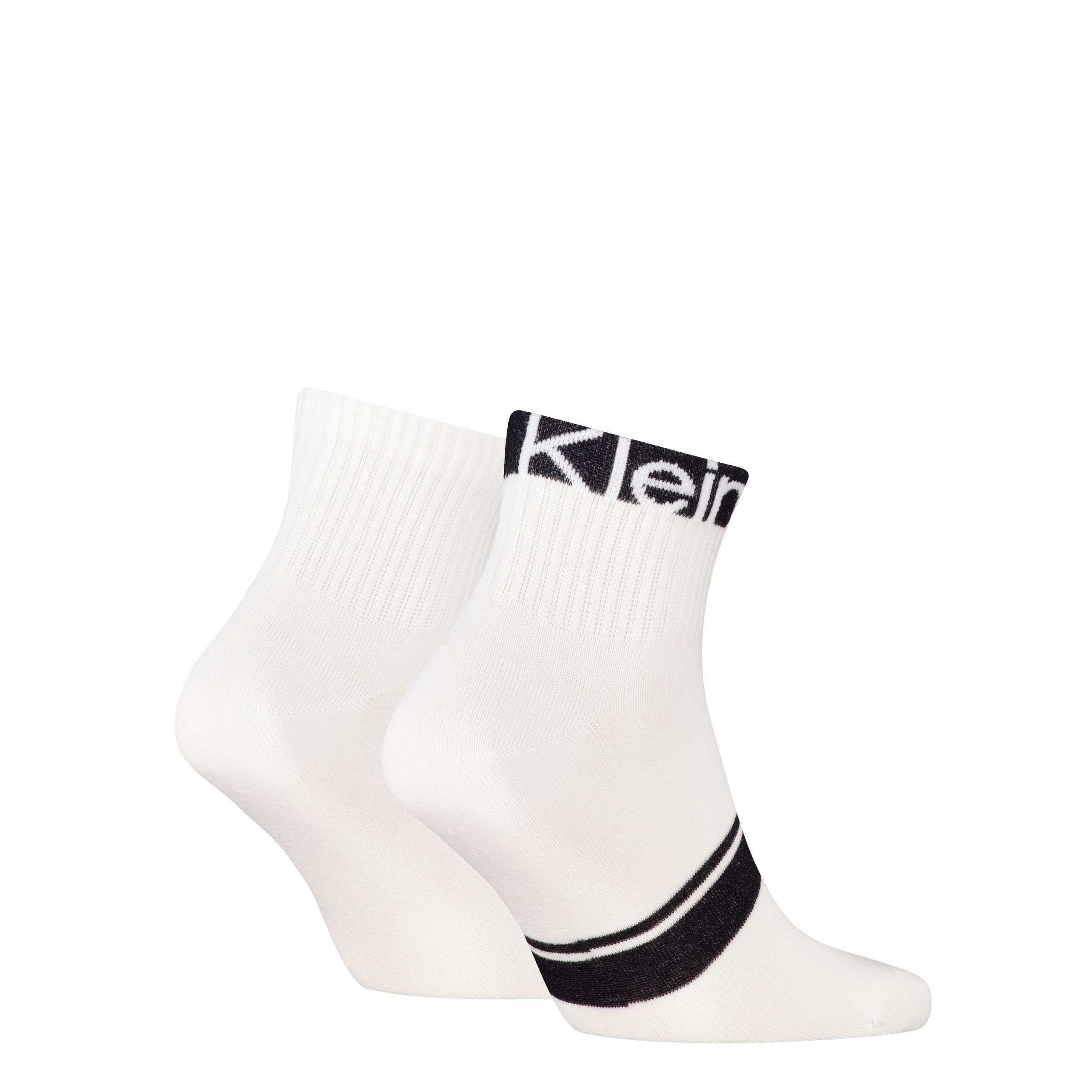 Calvin Klein Kurzsocken »CK MEN QUARTER LOGO STRIPE« 2 Paar,  mit breitem Rippenbündchen, Cotton-Mix