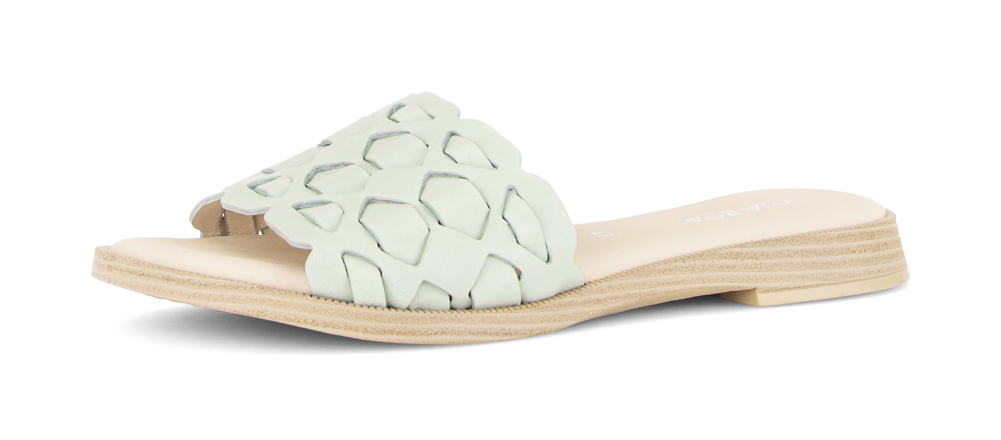 Gabor Pantolette  Blockabsatz, Sommerschuh mit hübschen Flechtriemen