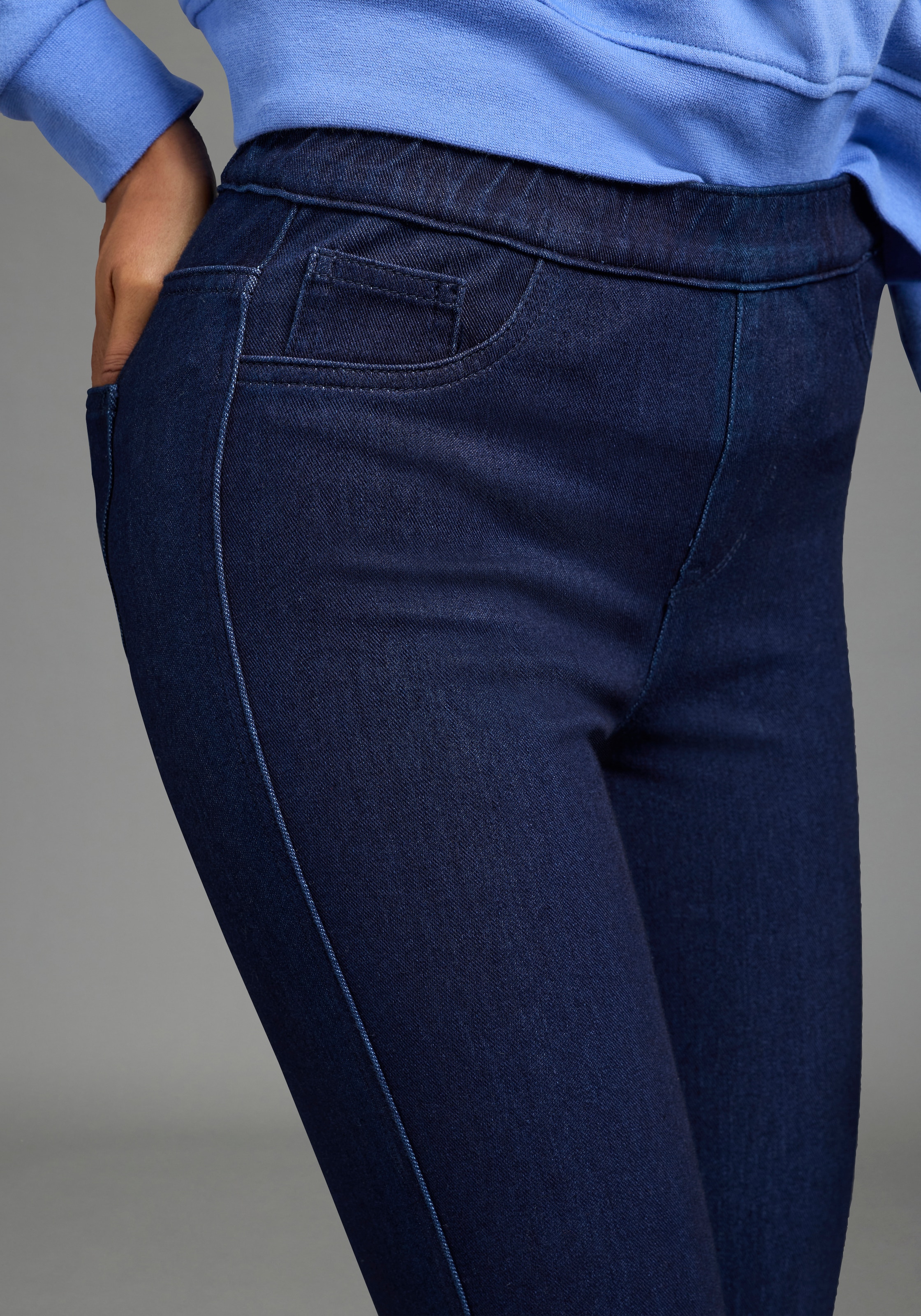 Arizona Jeansjeggings »im 4 Way Stretch, Quer- und Längselastisch, 7/8« extra-enger Skinny-Fit, normale Leibhöhe, 7/8-Länge