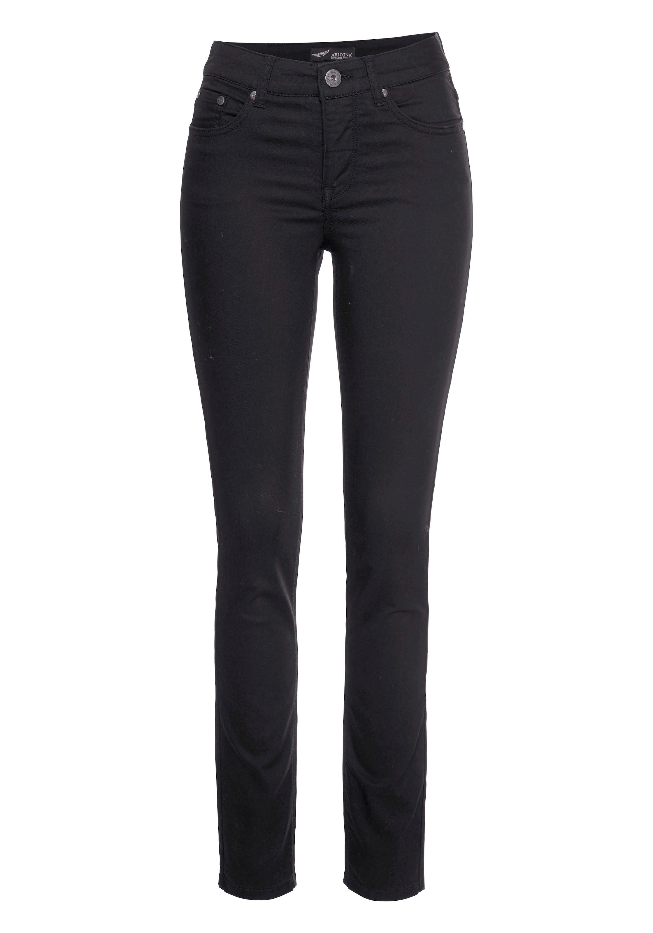 Arizona Slim-fit-Jeans »Shaping«, enge Passform, Röhrenjeans, Used-Look-Waschung, hohe Leibhöhe