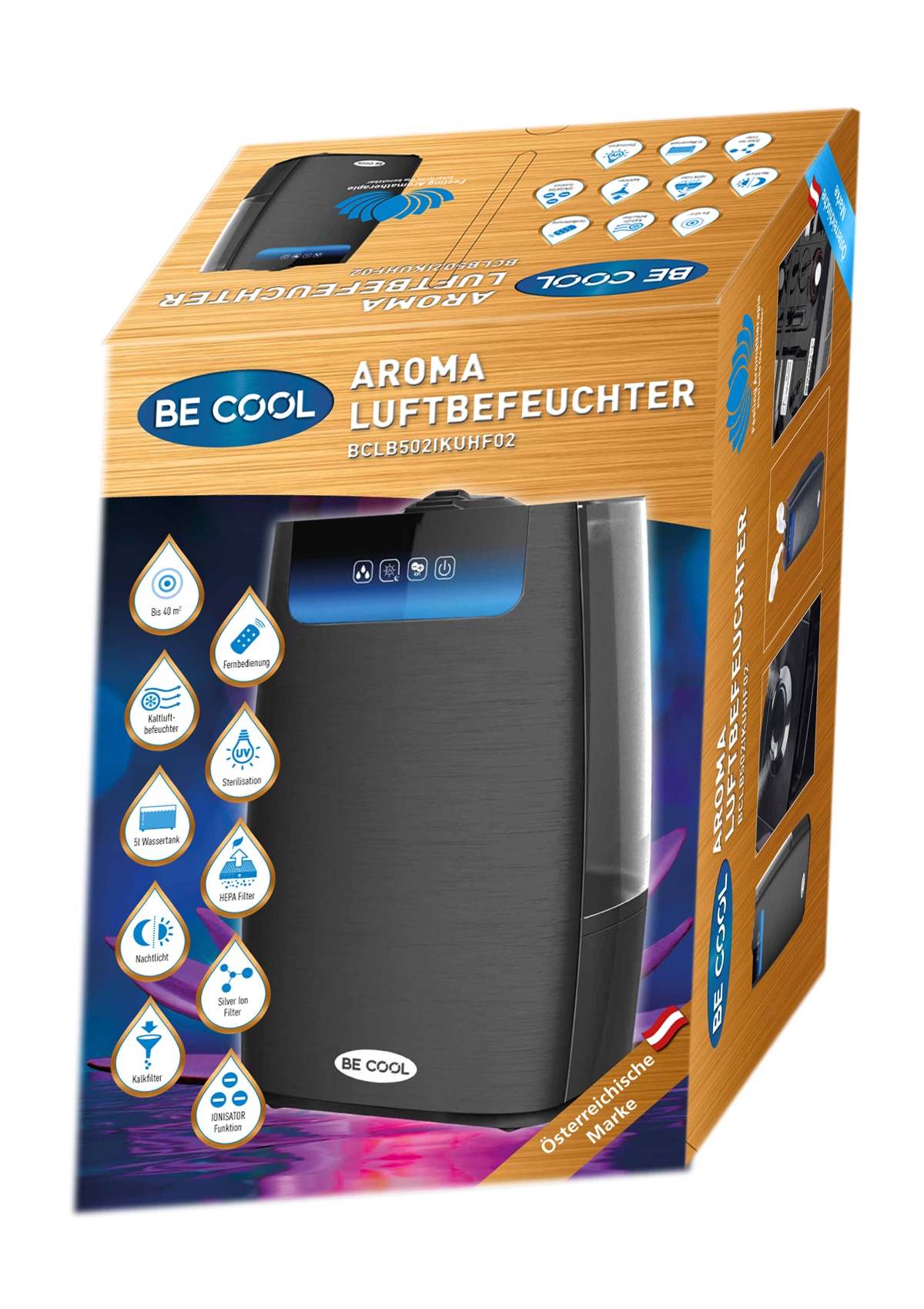 be cool Luftbefeuchter »BCLB502IKUHF02«, 5,0 l Wassertank