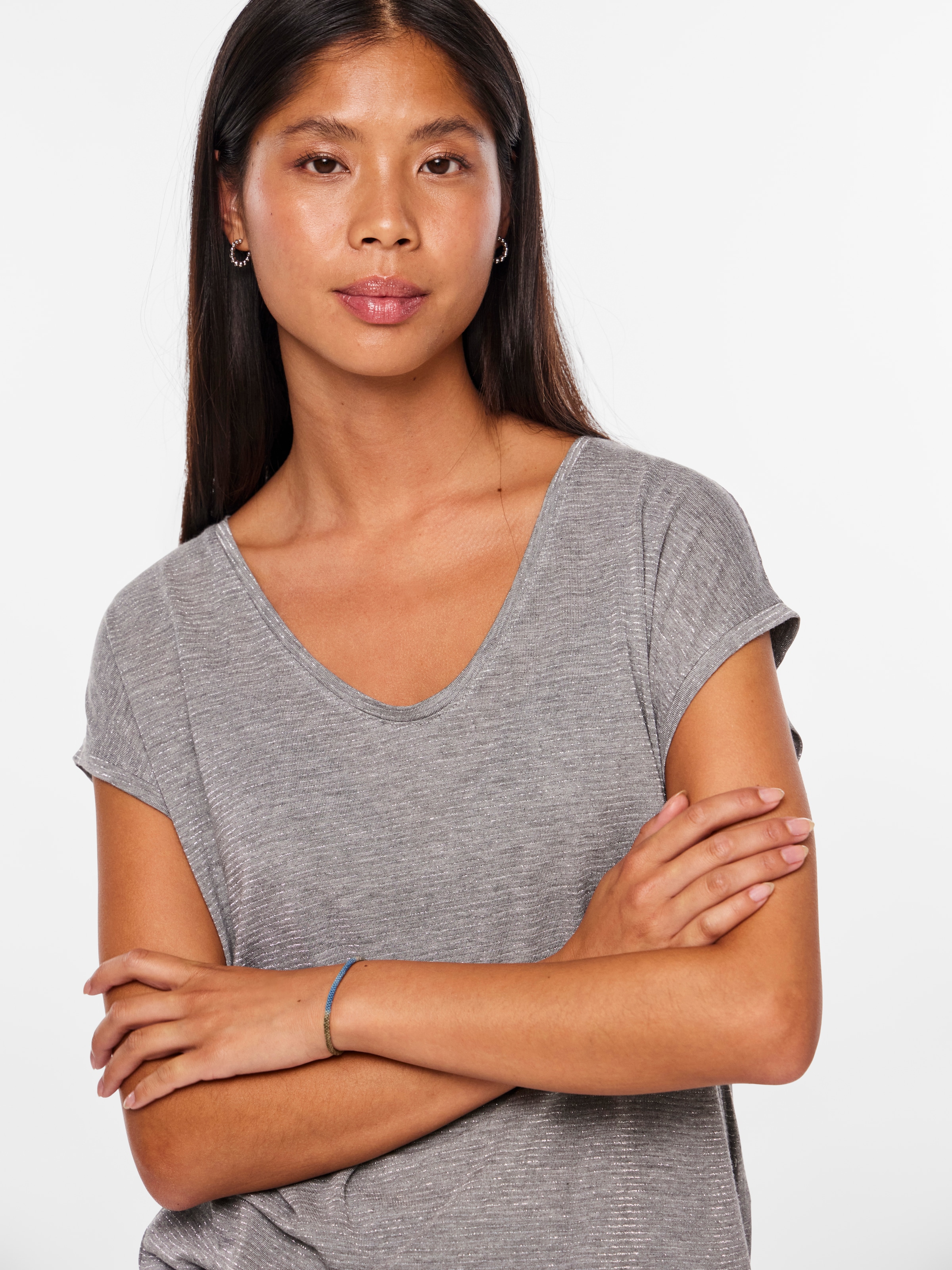 pieces Kurzarmshirt »PC BILLO« Viskosemischung, loose fit