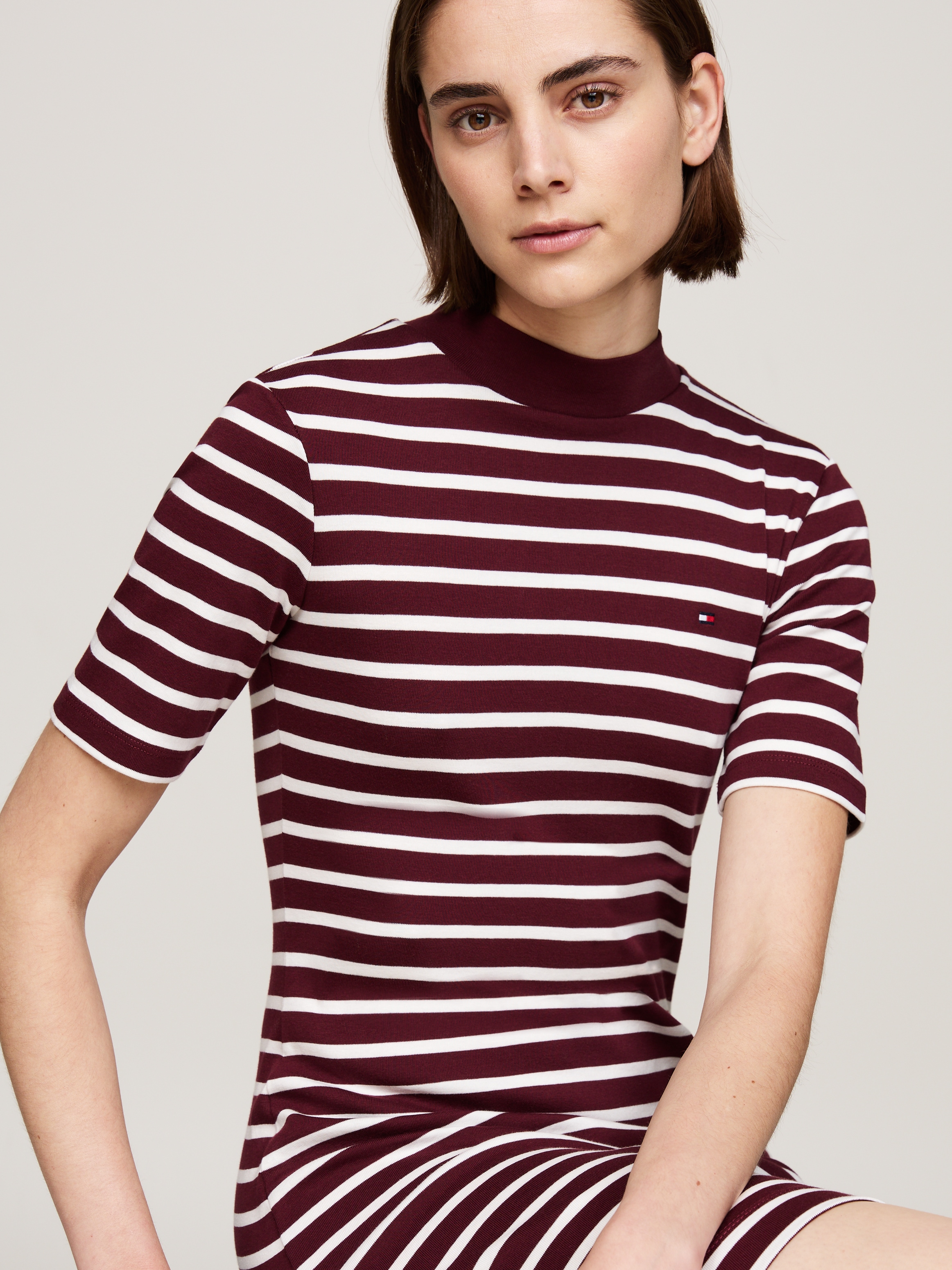 Tommy Hilfiger Shirtkleid »SLIM CODY MOCK-NK DRESS«, mit Mock-neck