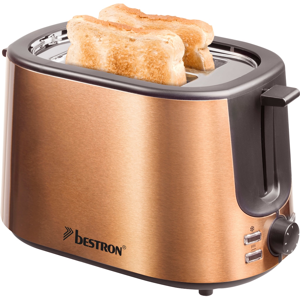 bestron Toaster »ATS1000CO«, 2 kurze Schlitze, für 2 Scheiben, 1000 W