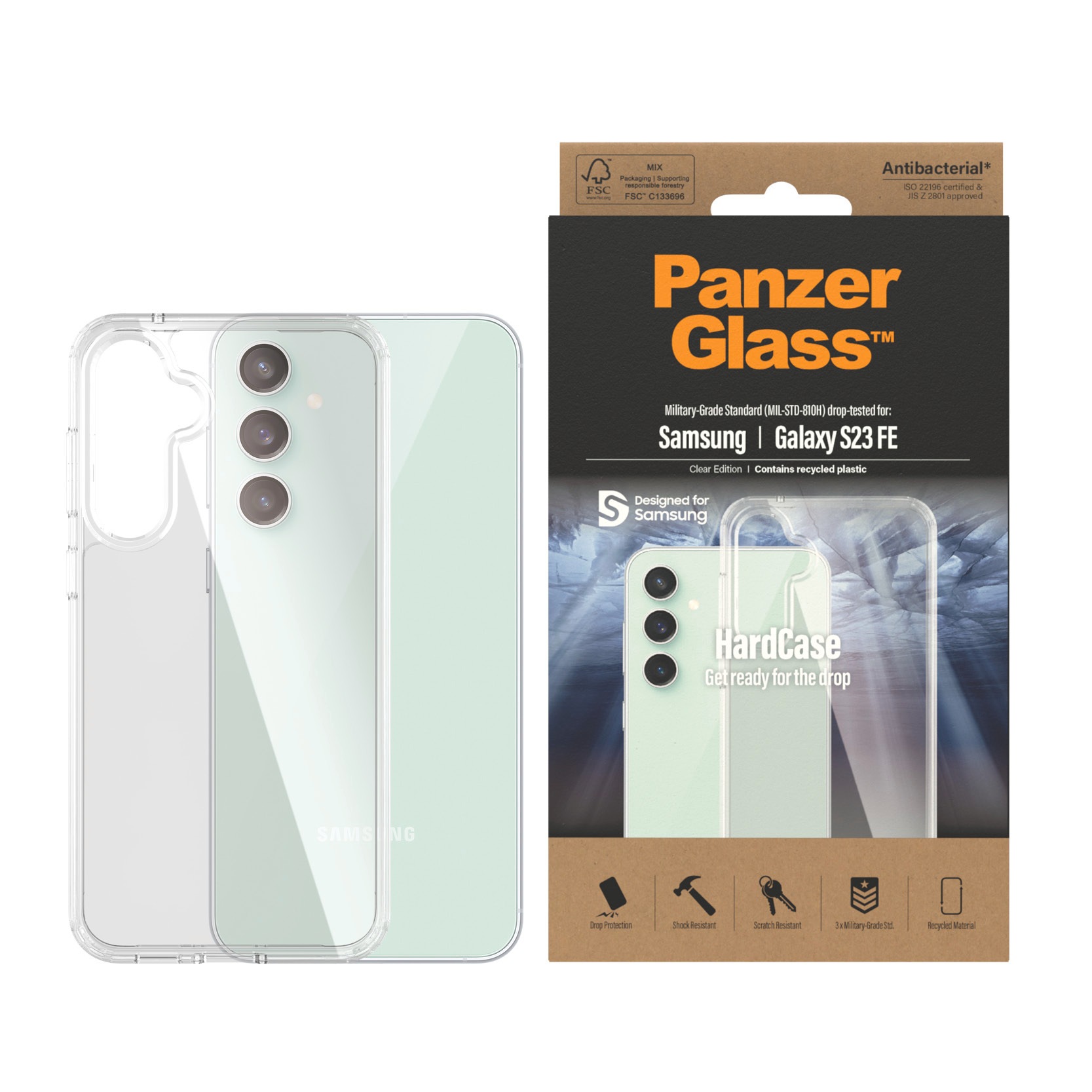 PanzerGlass Backcover »HardCase für Samsung Galaxy S23 FE« Schutzhülle, Handyhülle
