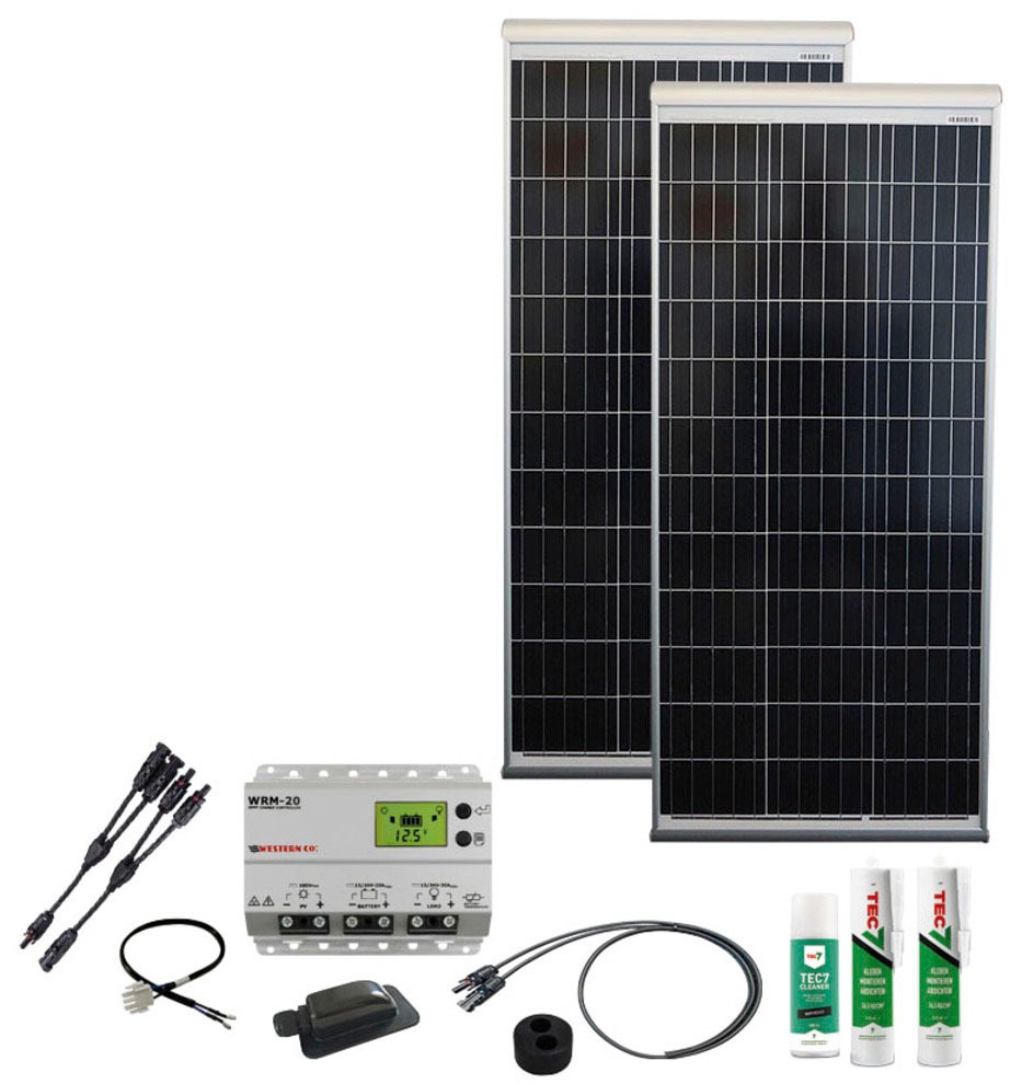 Victron Energy Solaranlage »Caravan Kit, Base Camp Aero MPPT WRM20 240 W« in silberfarben