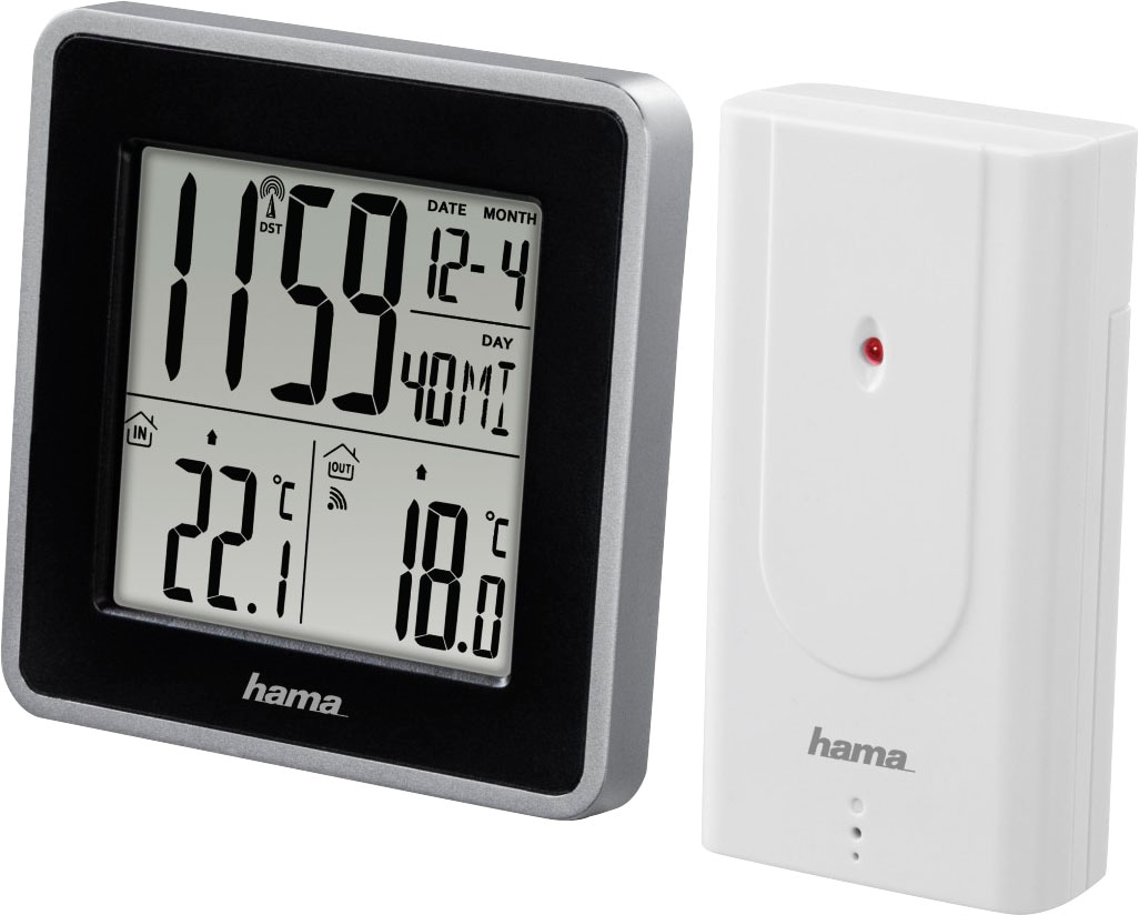 Hama Wetterstation, Außensensor, Funkuhr, Wecker, Innen-/Außentemperatur, Funk, bei OTTO Kalender