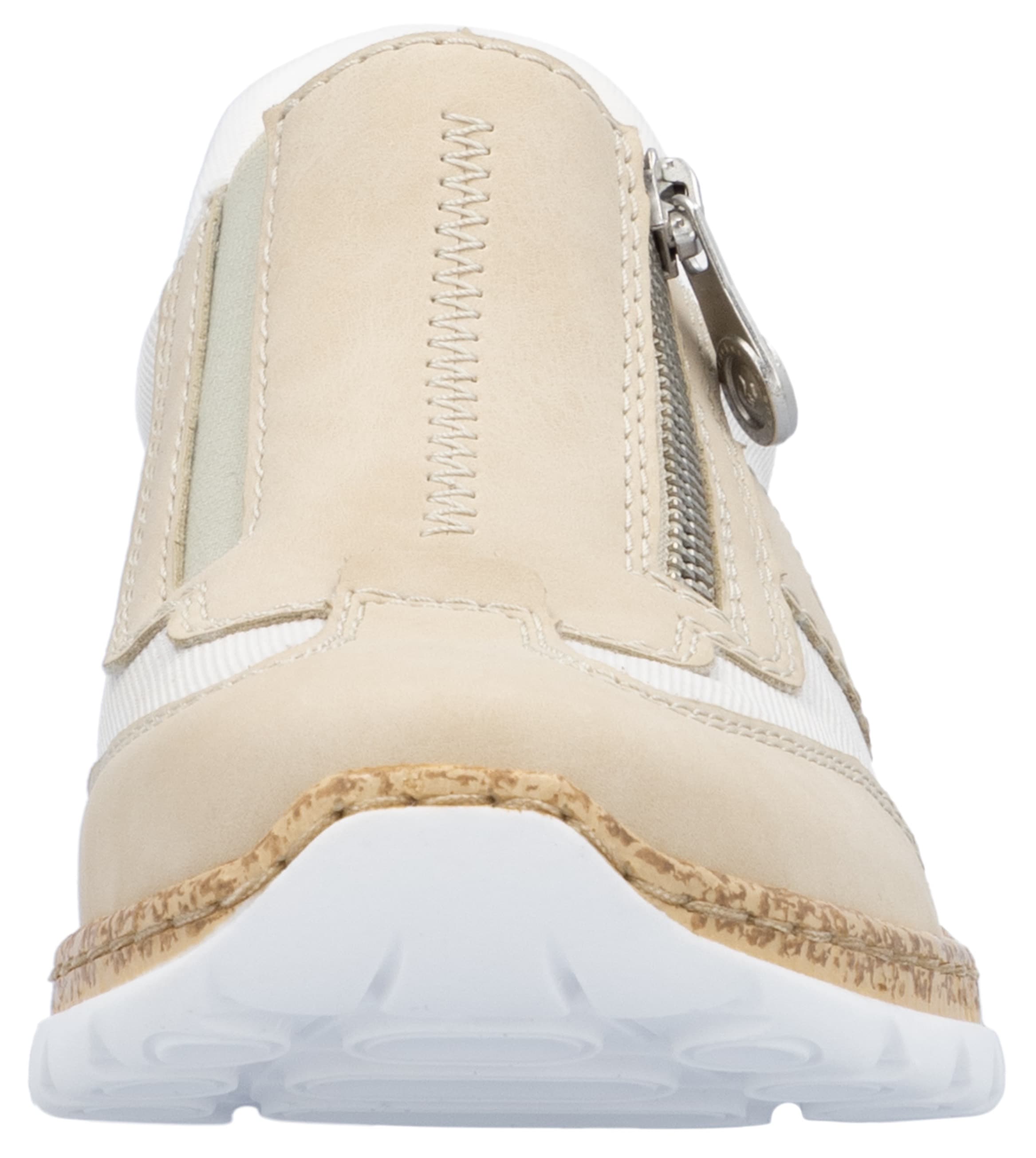 Rieker Slip-On Sneaker, Halbschuh, Freizeitschuh, mit Reißverschluss und MemoSoft-Innensohle