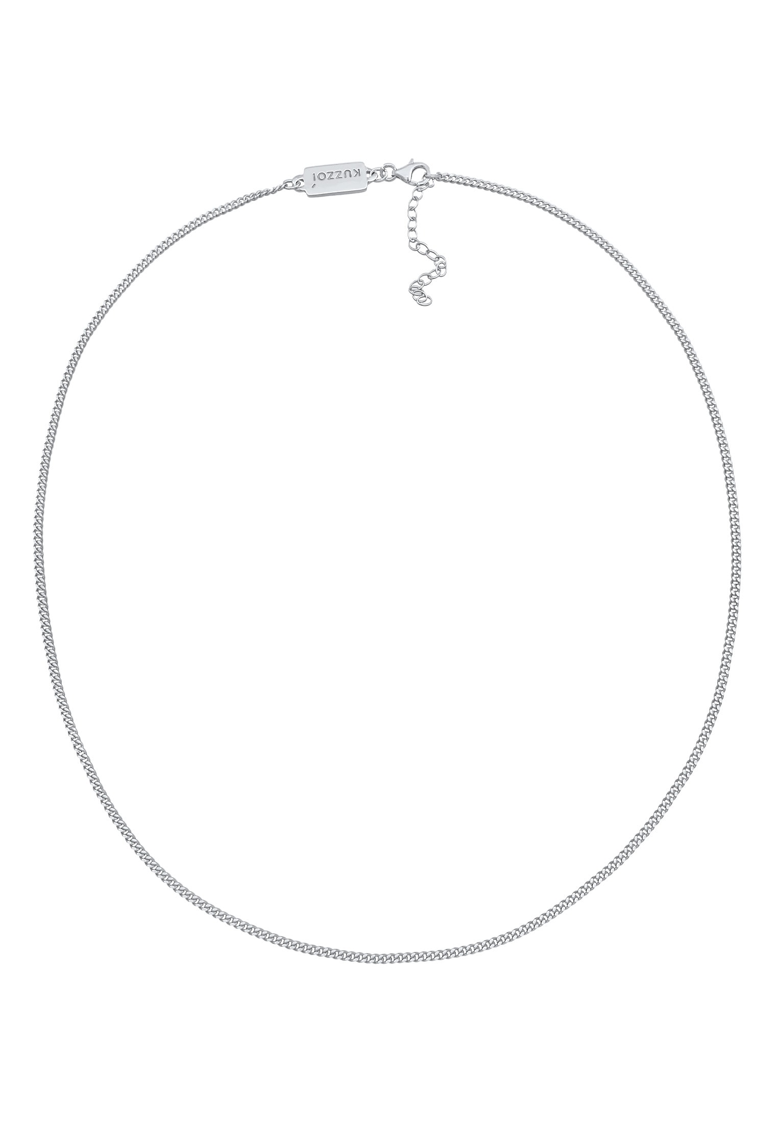 Kuzzoi Silberkette »Halskette Herren Panzerkette Basic Fein 925 Silber«