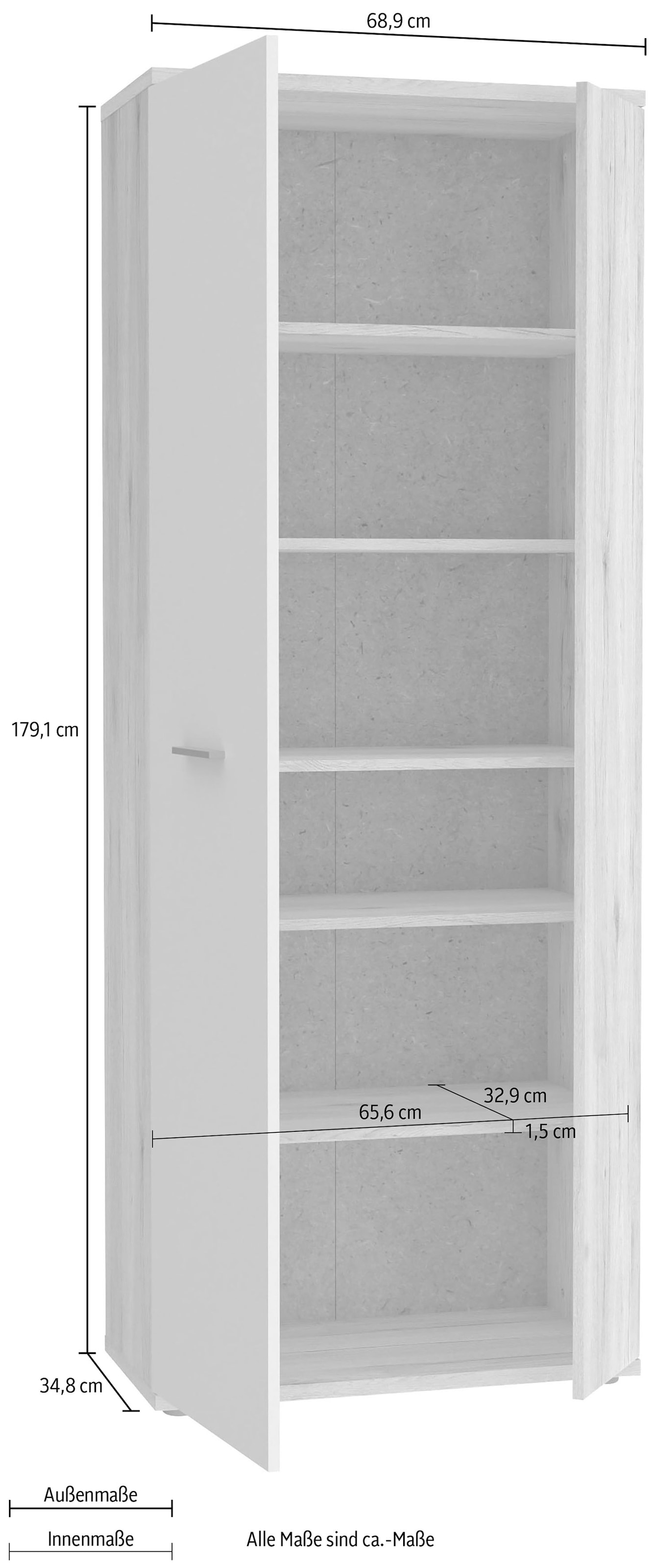 FORTE Schuhschrank »Netty«, Höhe ca, 179 cm