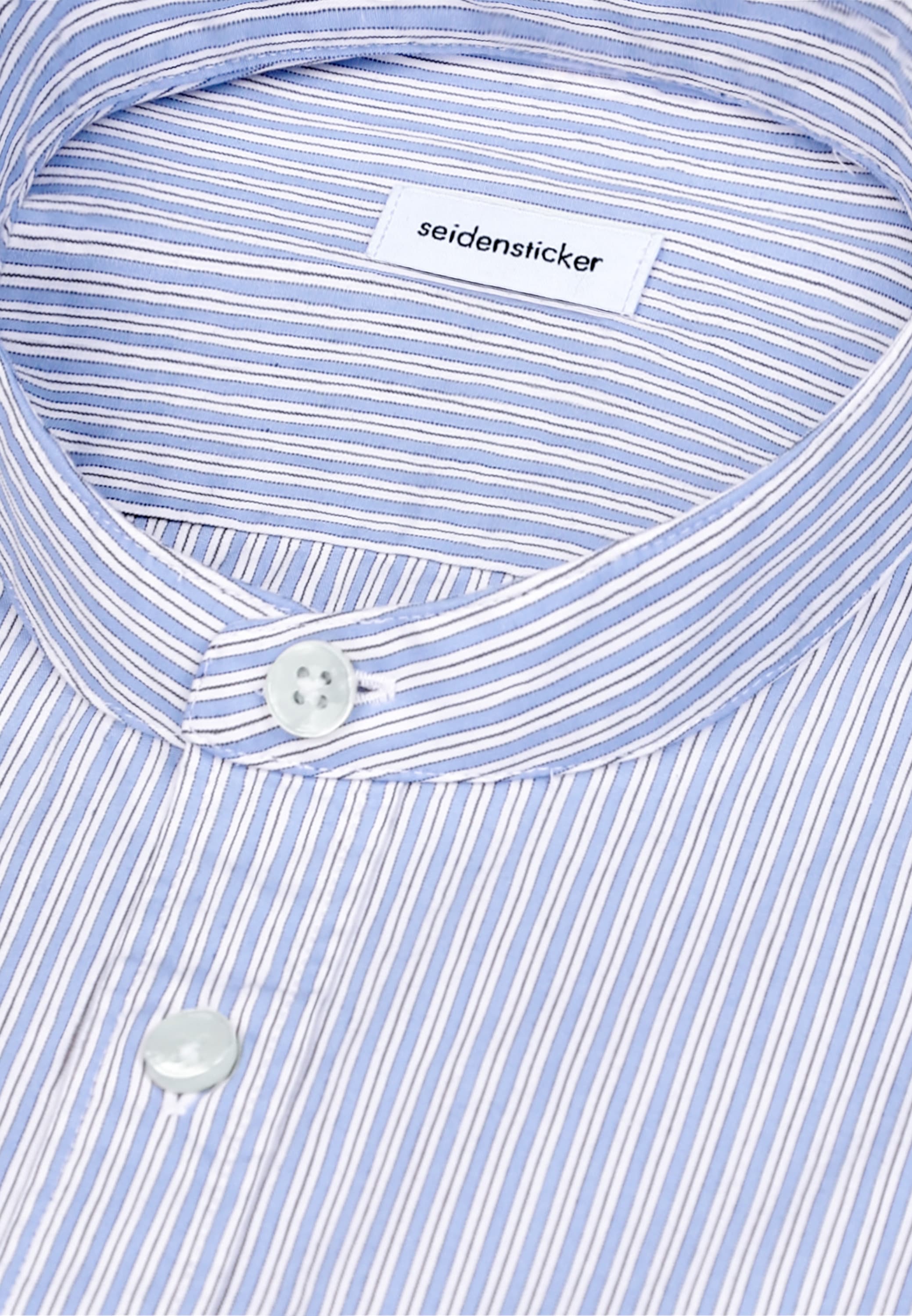 seidensticker Businesshemd Slim 1/1 Stehkragen Gestreift