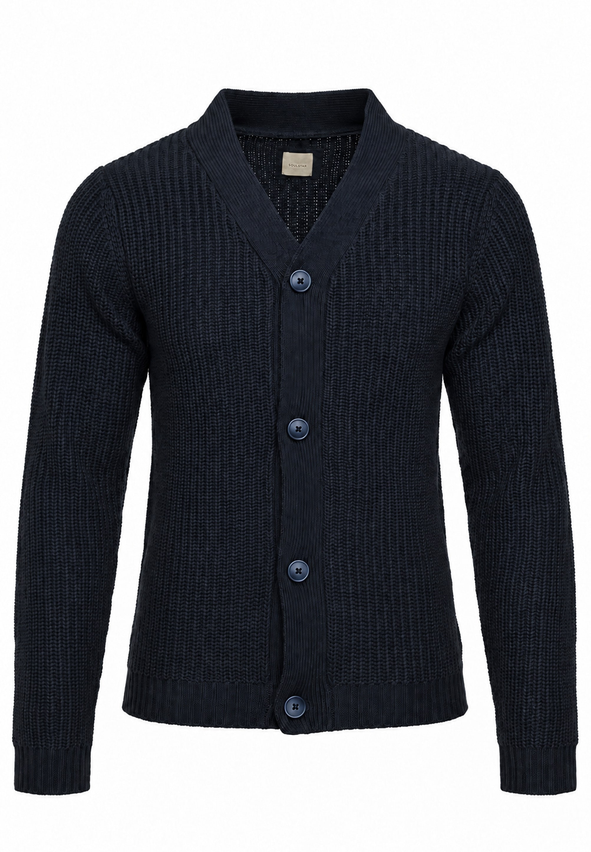 SOULSTAR Strickjacke »als Grobstrick Cardigan Pullover für Herren« Männer Winterpullover mit V-Ausschnitt - Regular-Fit Strickweste