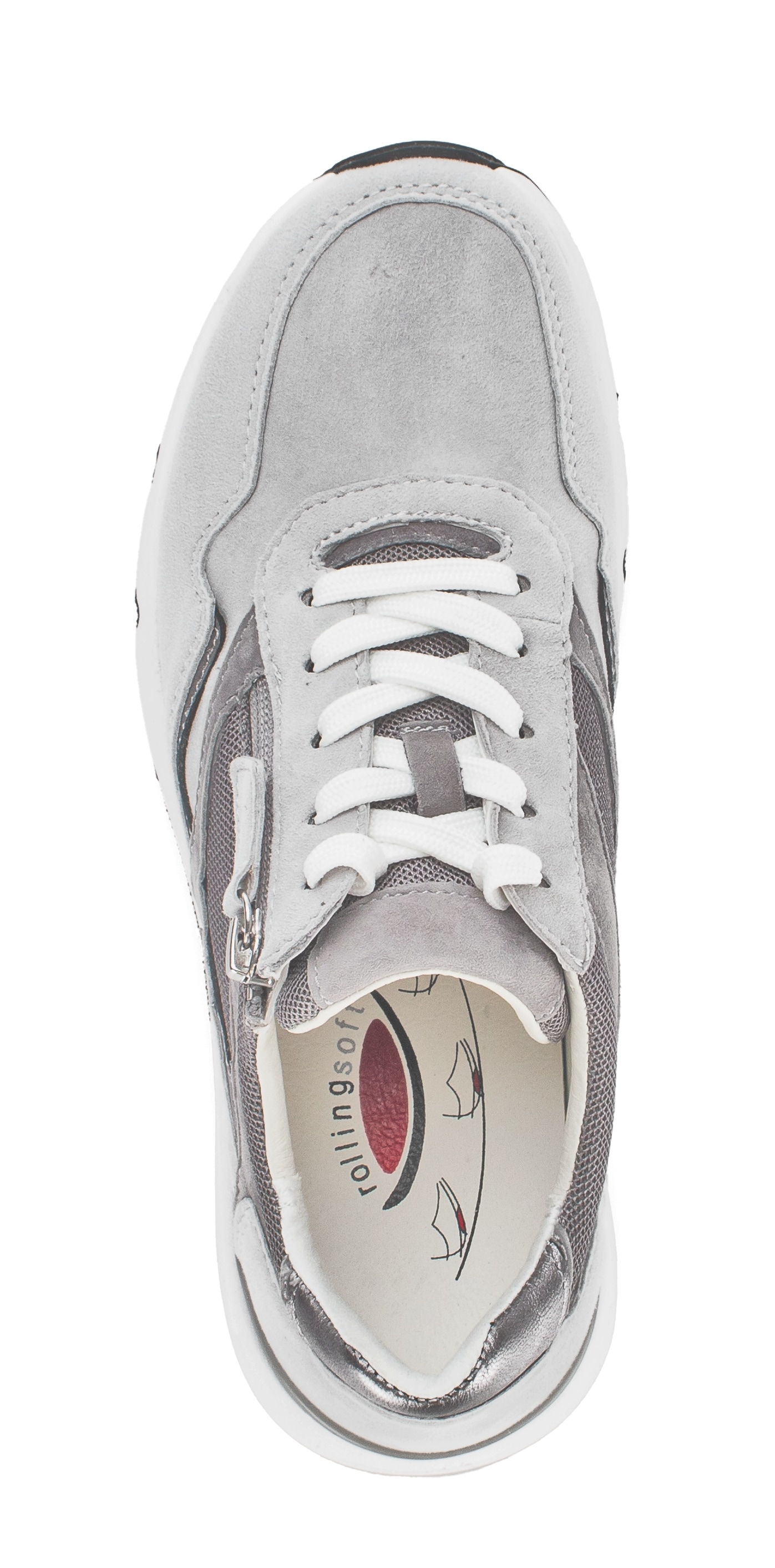 rollingsoft Keilsneaker  , Freizeitschuh, Halbschuh, Schnürschuh, Außenreißverschluss, G-Weite