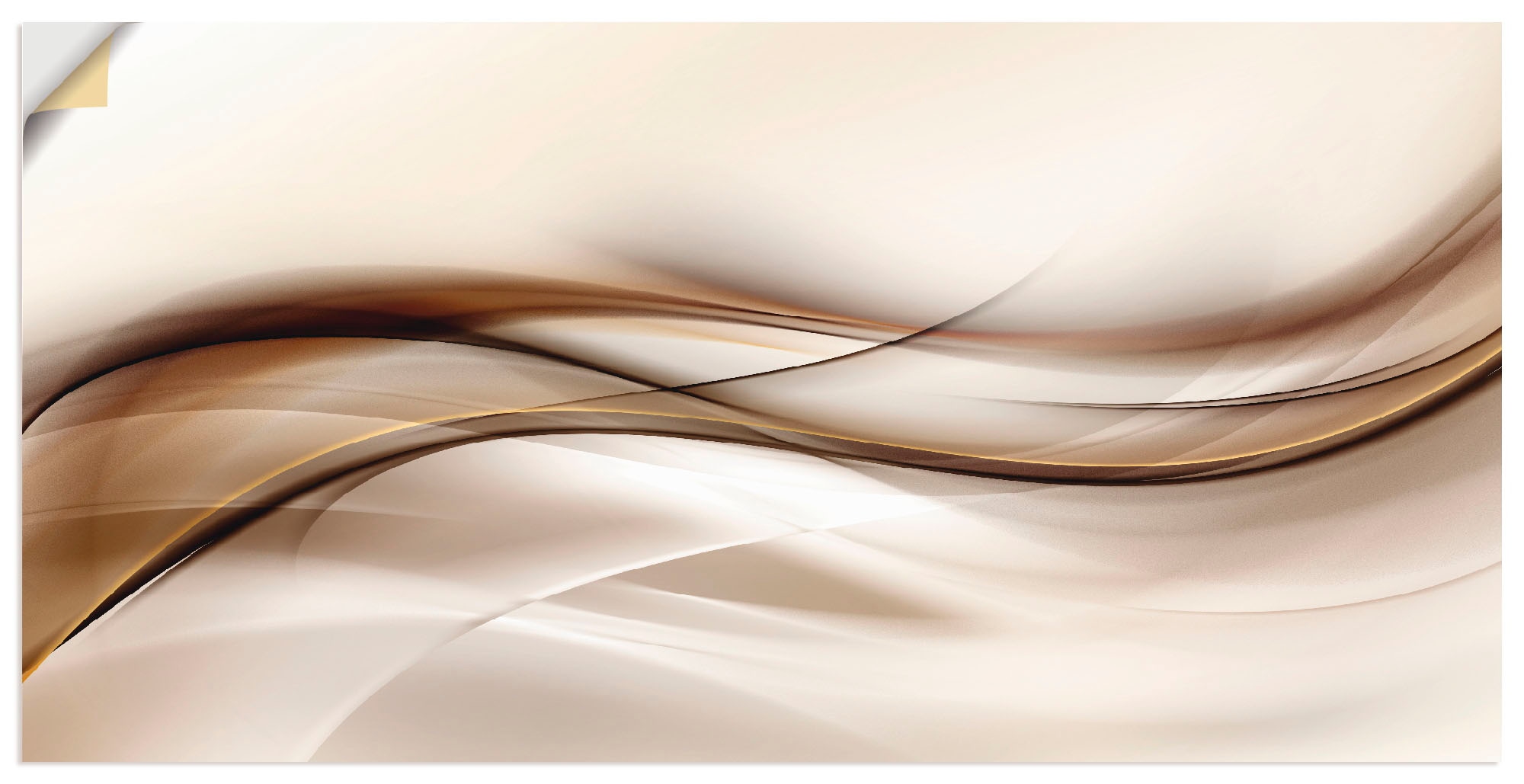 Artland Wandbild »Braune abstrakte Welle«, Muster, (1 St.), als Alubild,  Leinwandbild, Wandaufkleber oder Poster in versch. Größen bestellen online  bei OTTO