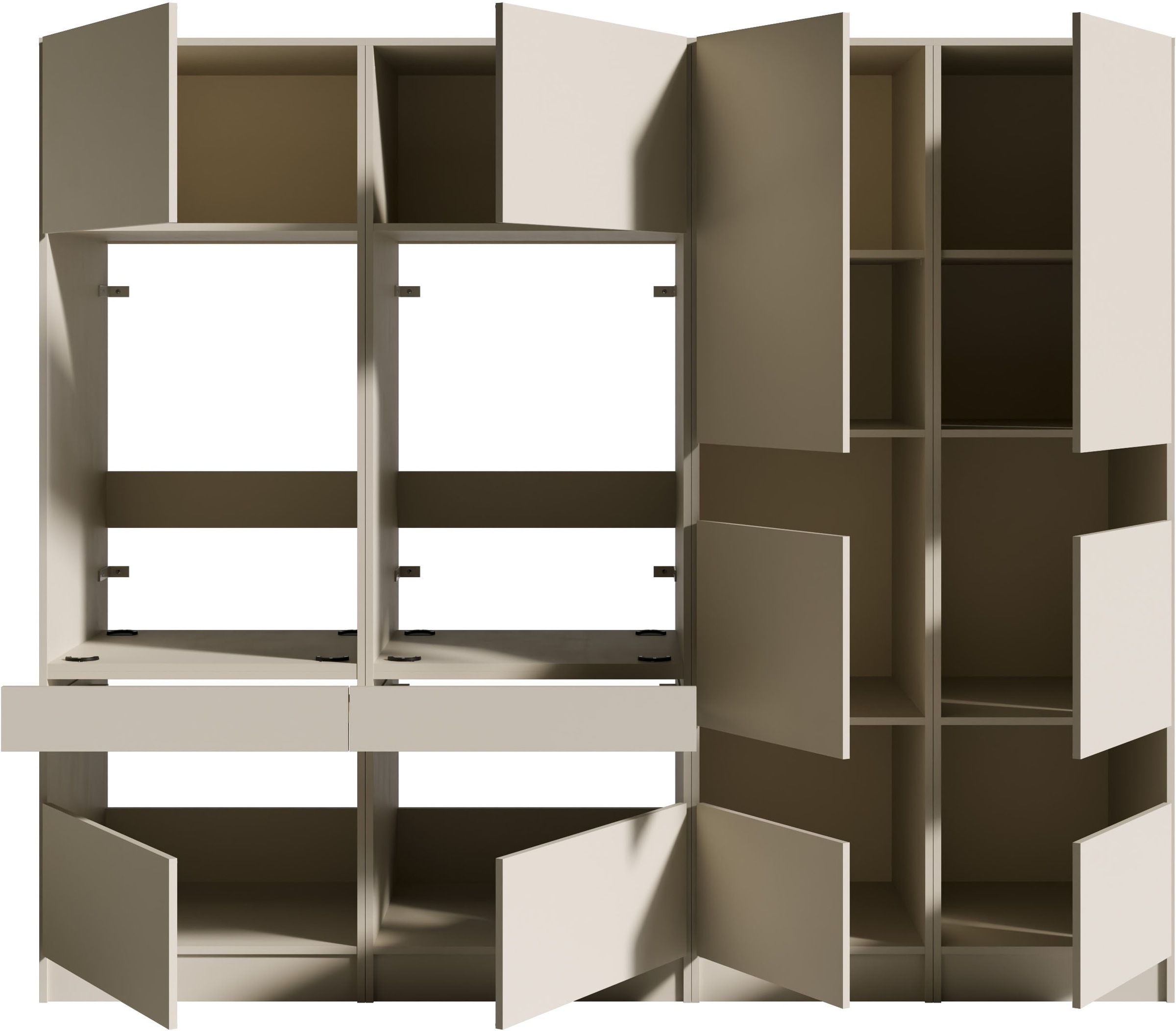 BASIC by Balculina Mehrzweckschrank-Set »Washhome B/T/H 236x68x200 cm« 4 Stk. tlg.