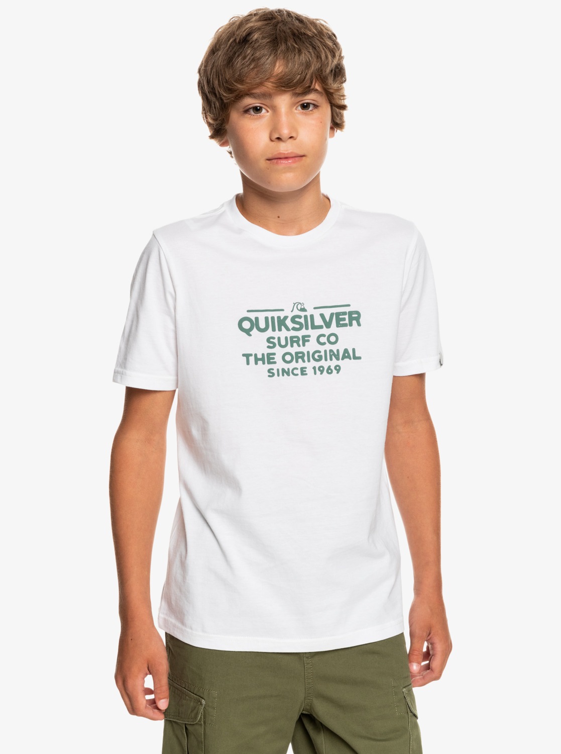 Quiksilver T-Shirt »Feeding Line« in weiß, Größe 16(165-172cm)